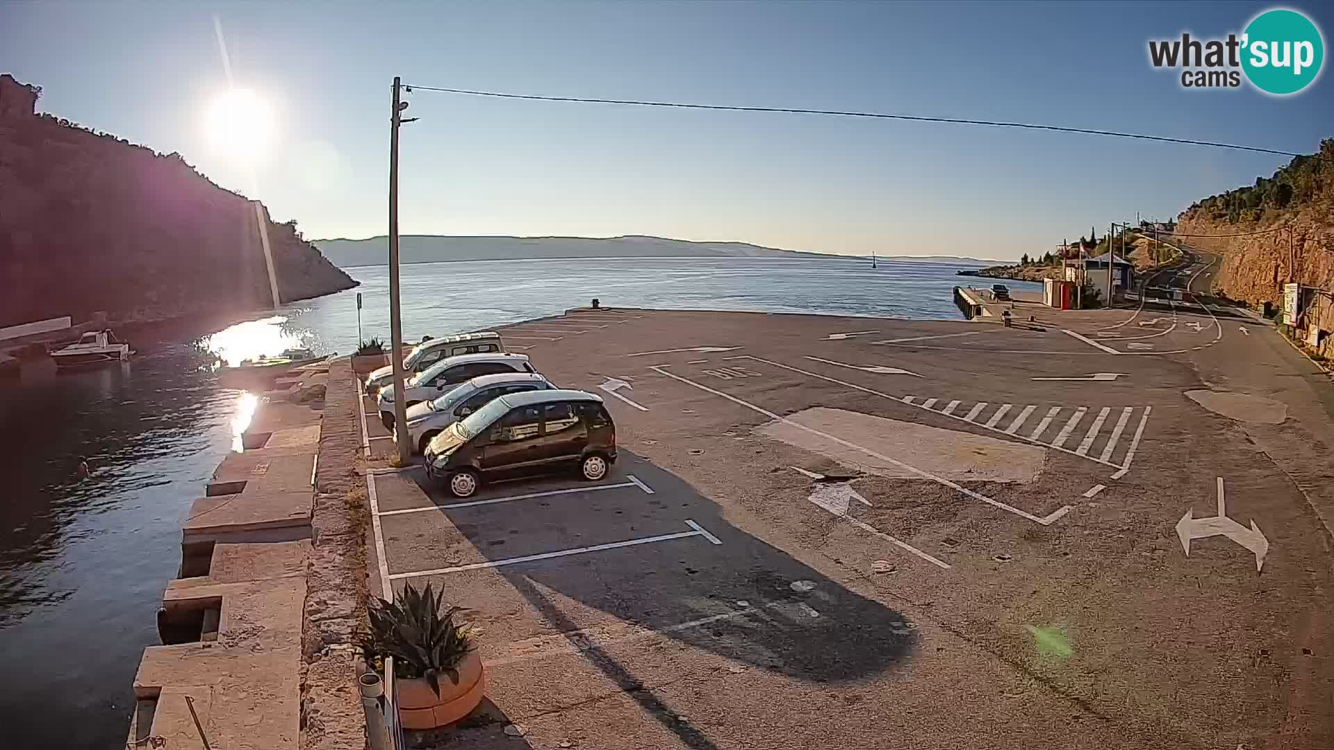 Webcam Fährhafen Prizna – zur Insel Pag