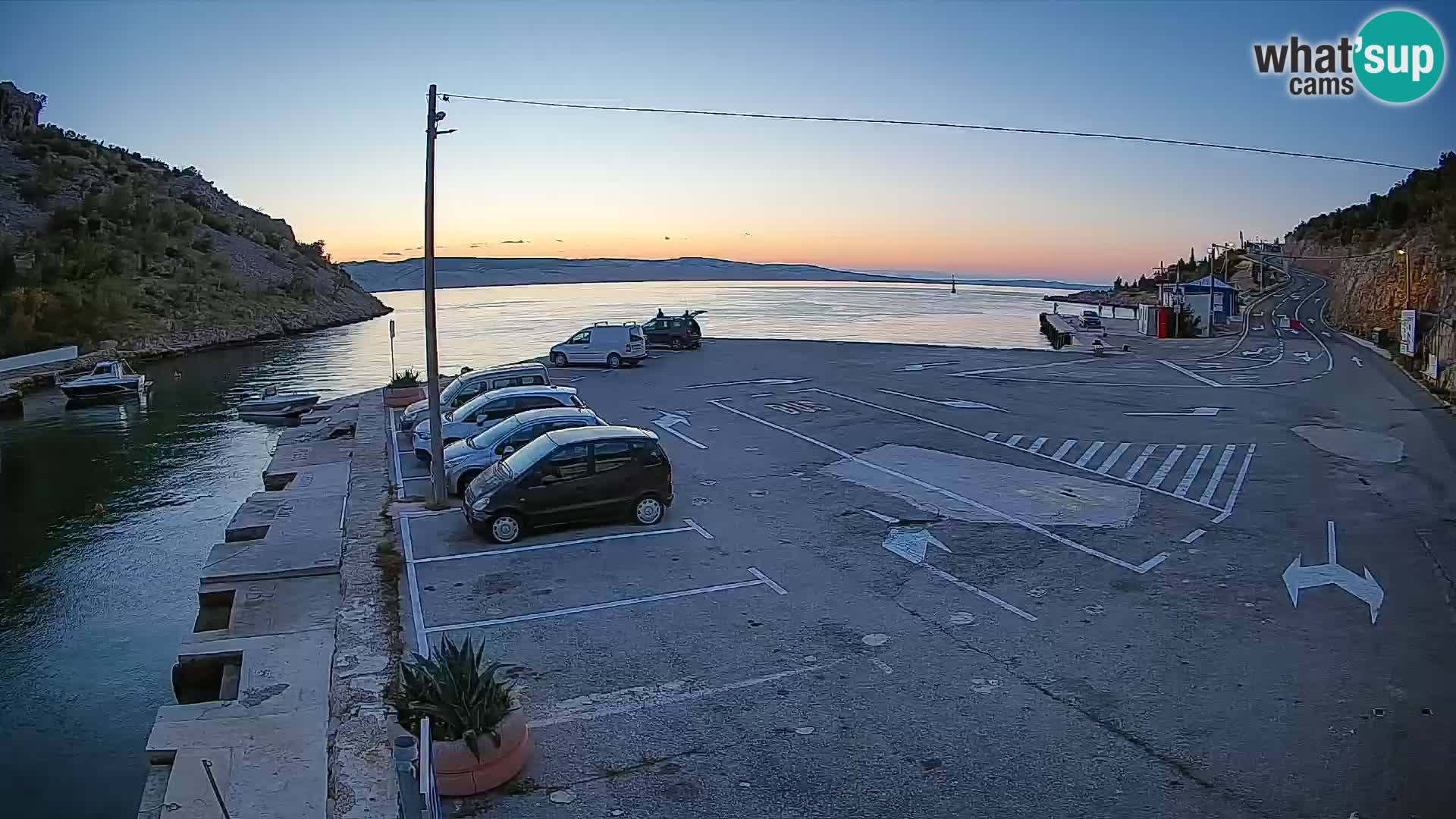 Webcam Fährhafen Prizna – zur Insel Pag