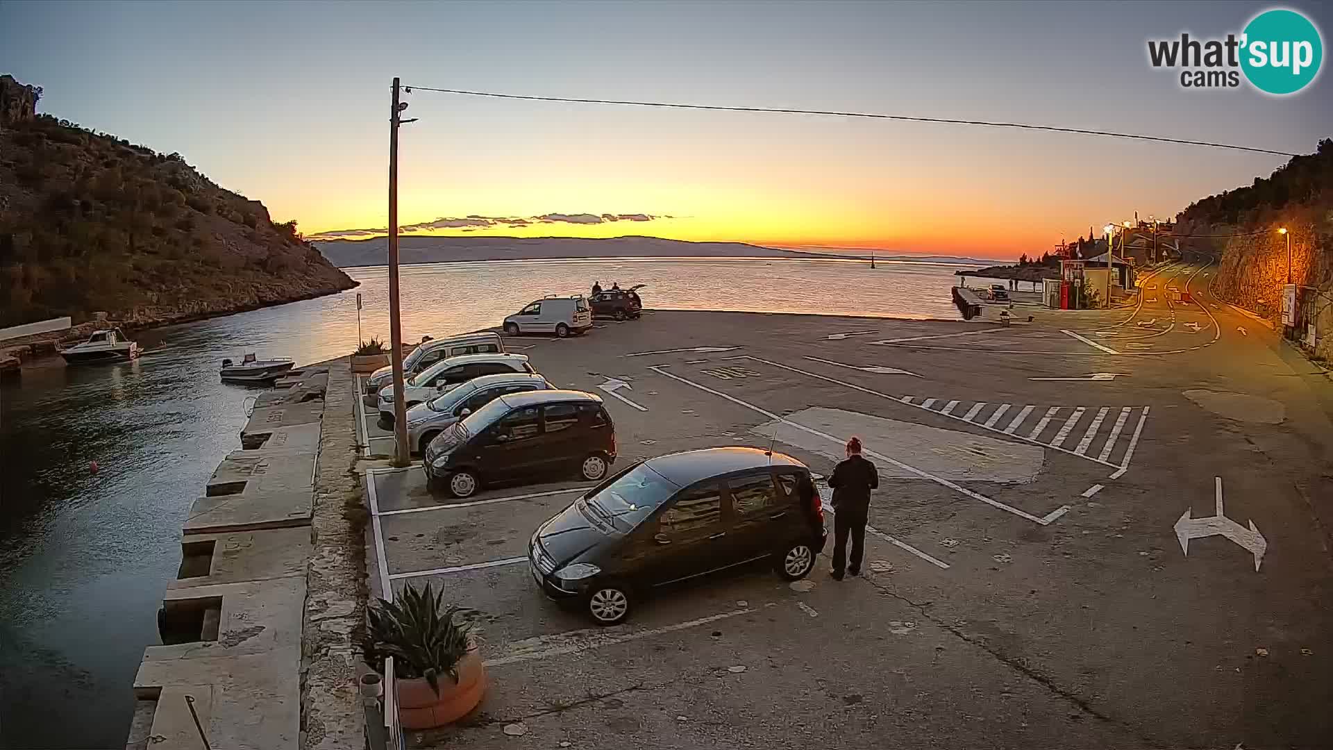 Webcam Fährhafen Prizna – zur Insel Pag