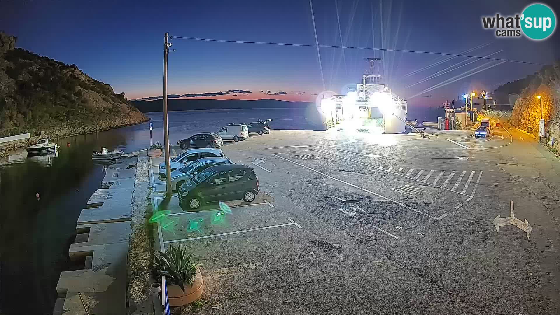 Webcam Prizna ferry port to Pag island