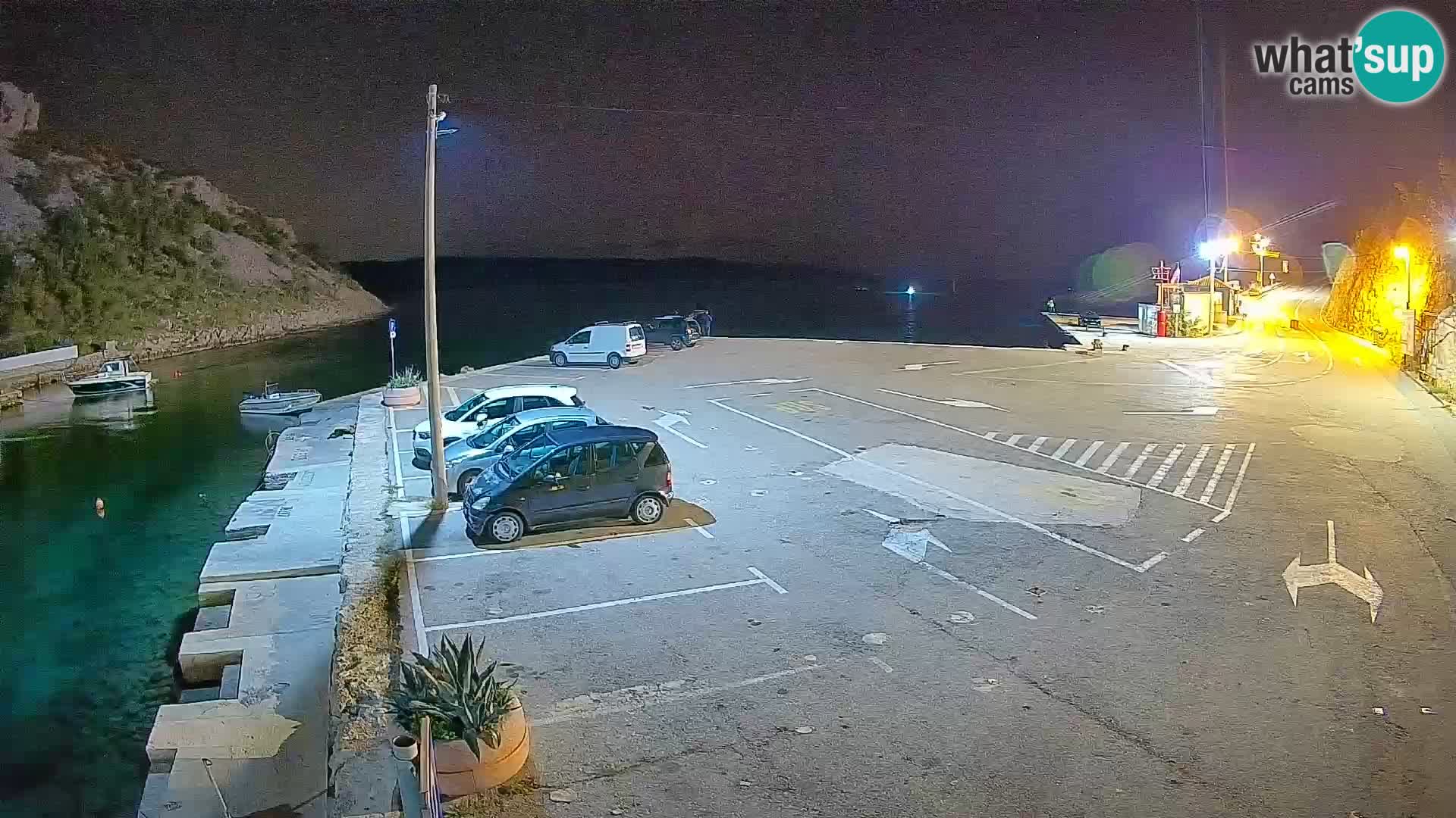 Webcam port de ferry de Prizna – vers l’île de Pag