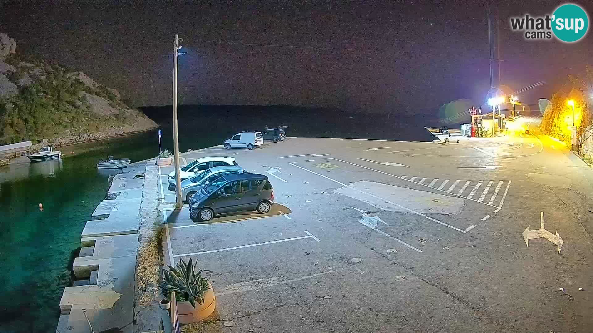 Webcam port de ferry de Prizna – vers l’île de Pag