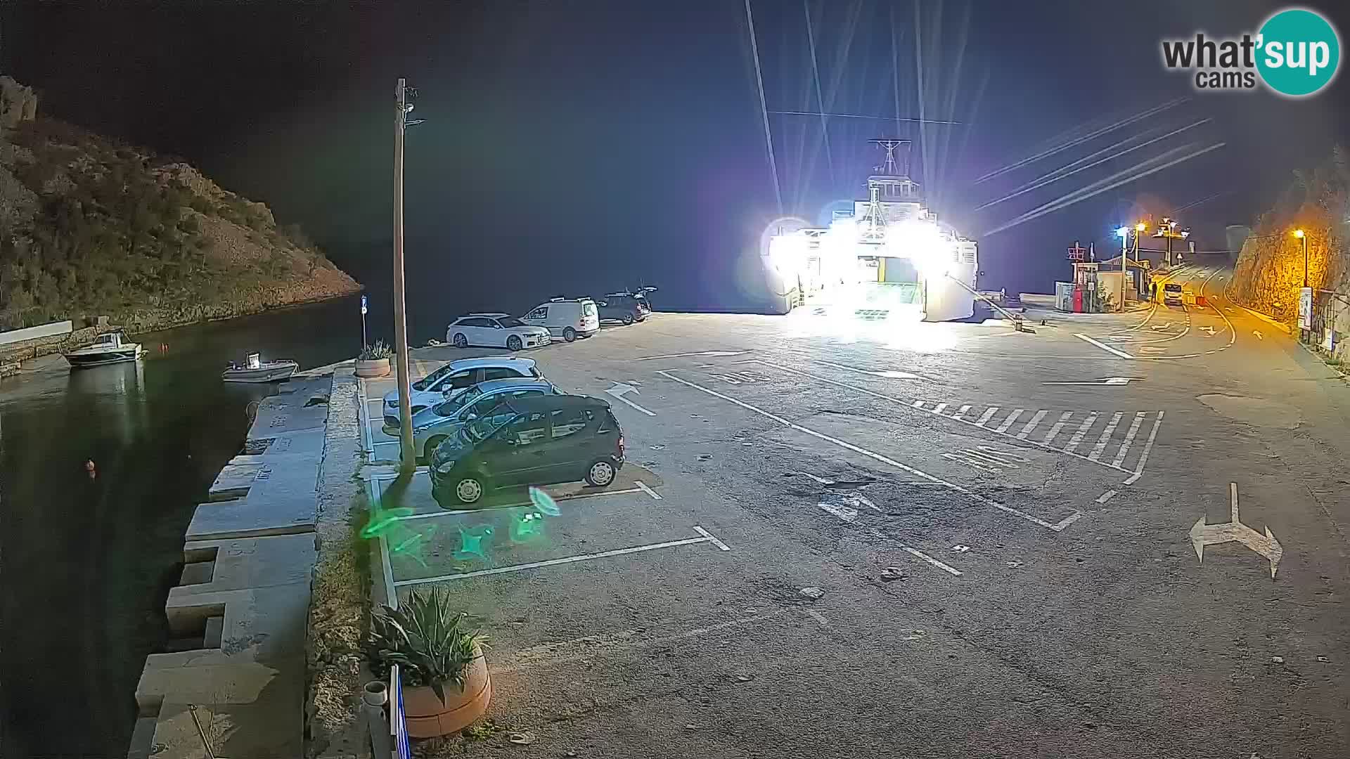 Webcam Prizna ferry port to Pag island