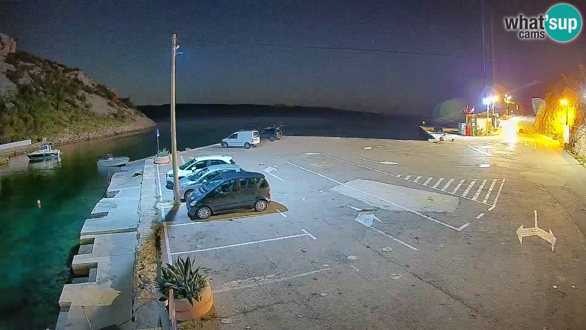 Webcam Prizna ferry port to Pag island