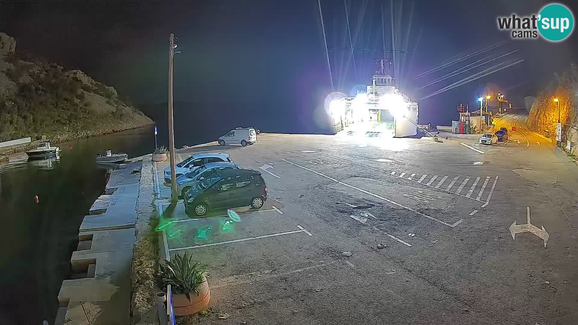 Webcam Fährhafen Prizna – zur Insel Pag