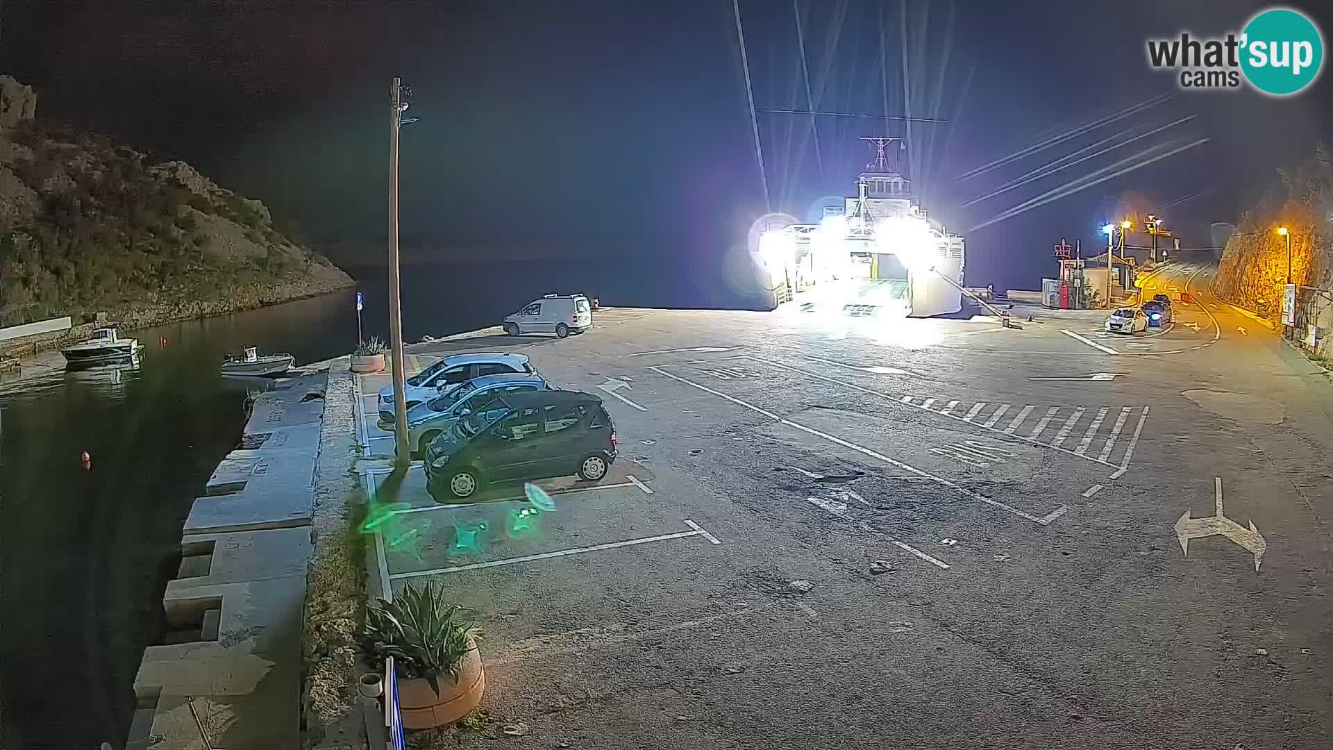 Webcam Fährhafen Prizna – zur Insel Pag