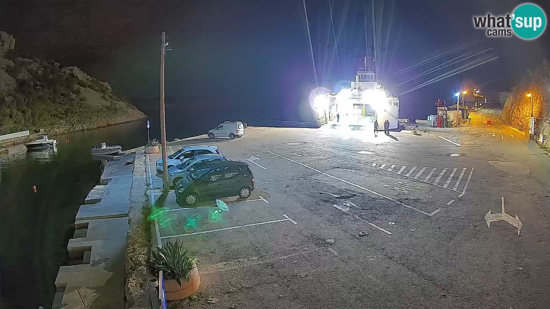 Webcam Prizna ferry port to Pag island