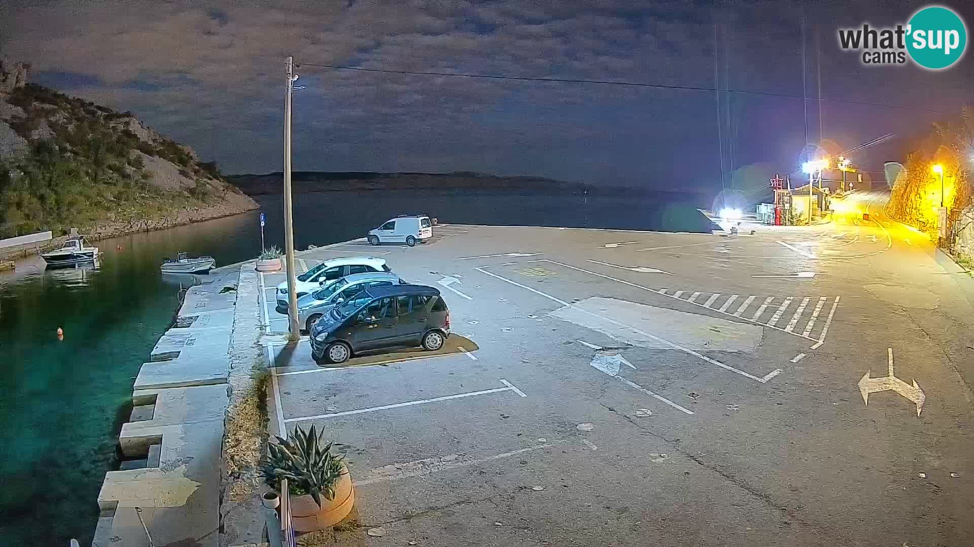 Webcam port de ferry de Prizna – vers l’île de Pag
