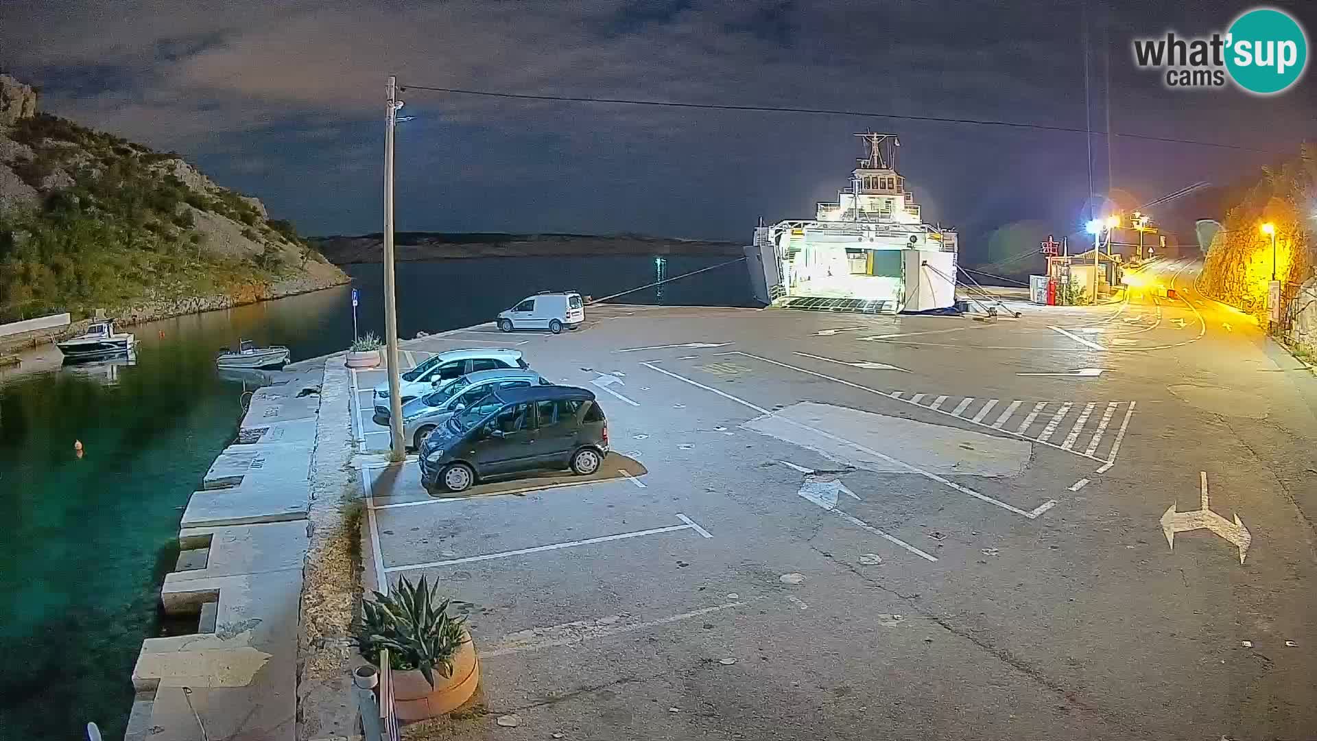 Webcam Fährhafen Prizna – zur Insel Pag