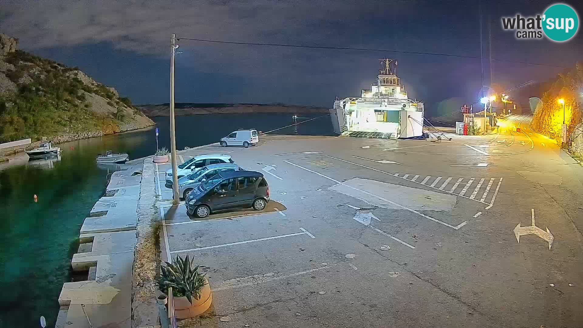Webcam Fährhafen Prizna – zur Insel Pag
