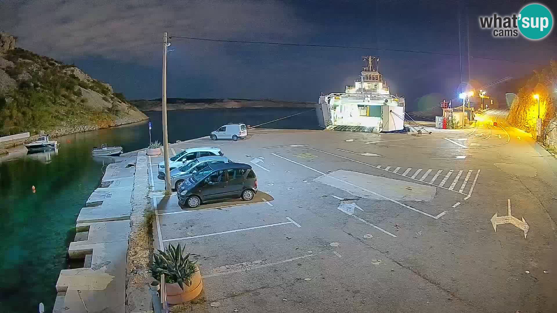 Webcam Prizna ferry port to Pag island