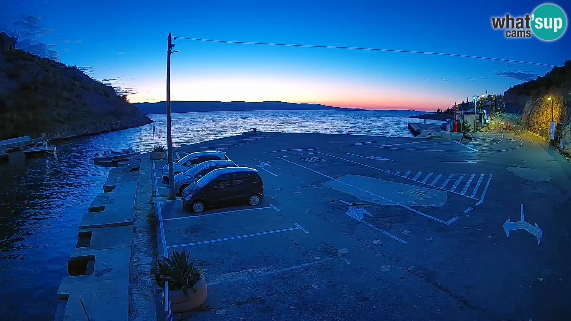 Webcam Fährhafen Prizna – zur Insel Pag