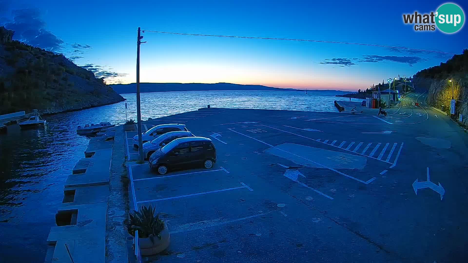 Webcam Prizna ferry port to Pag island