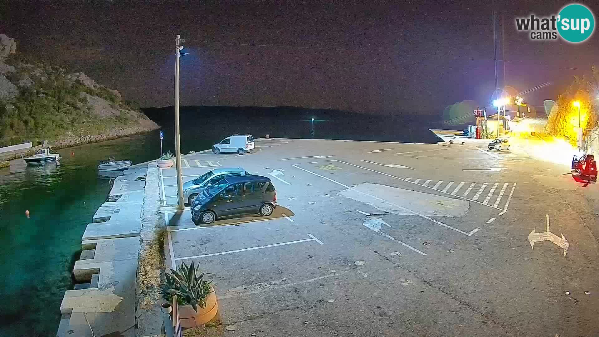 Webcam Prizna ferry port to Pag island