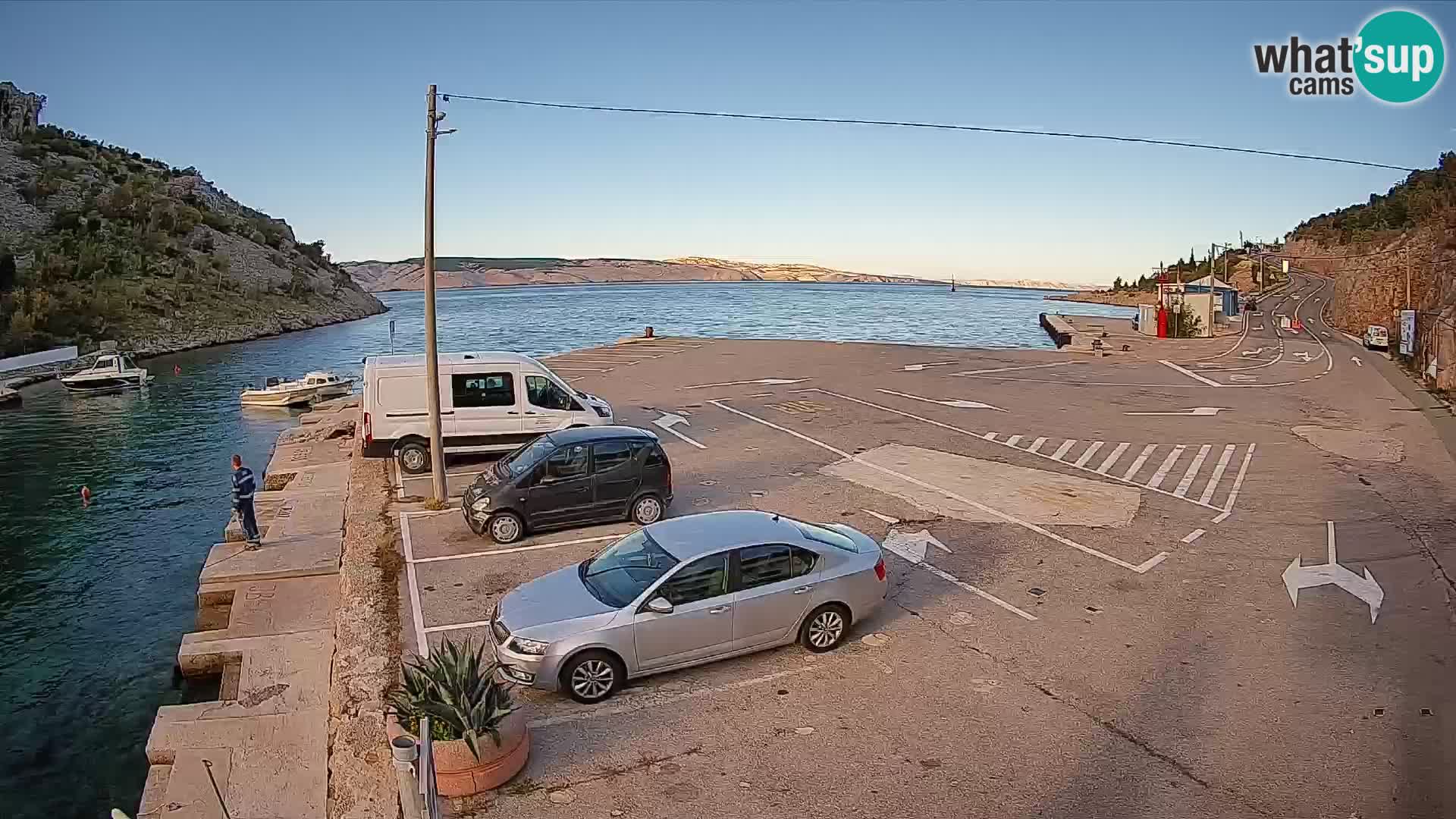 Webcam Fährhafen Prizna – zur Insel Pag