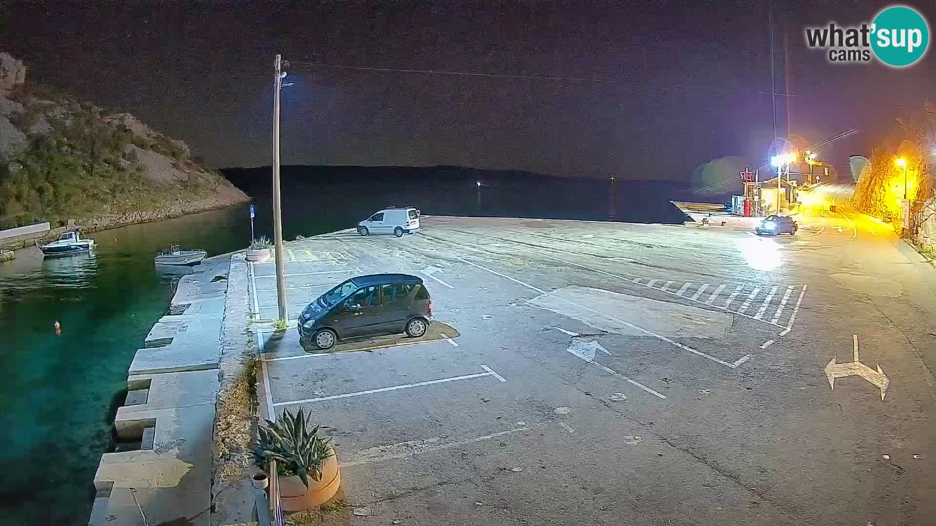 Webcam port de ferry de Prizna – vers l’île de Pag