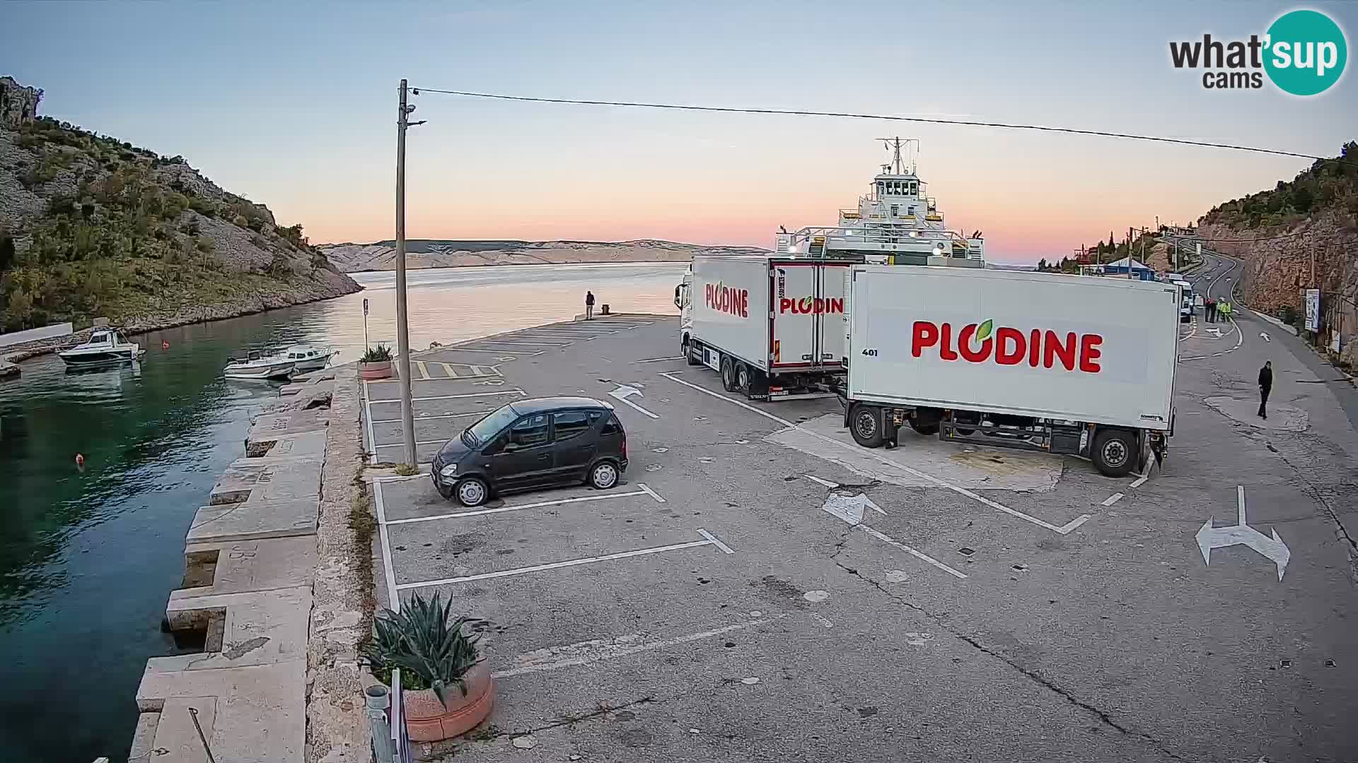 Webcam Fährhafen Prizna – zur Insel Pag