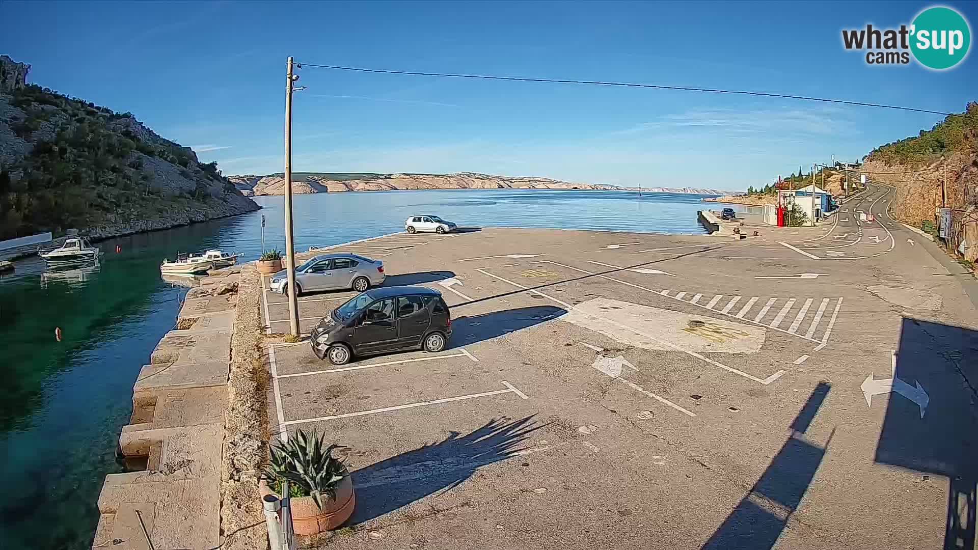 Webcam Fährhafen Prizna – zur Insel Pag