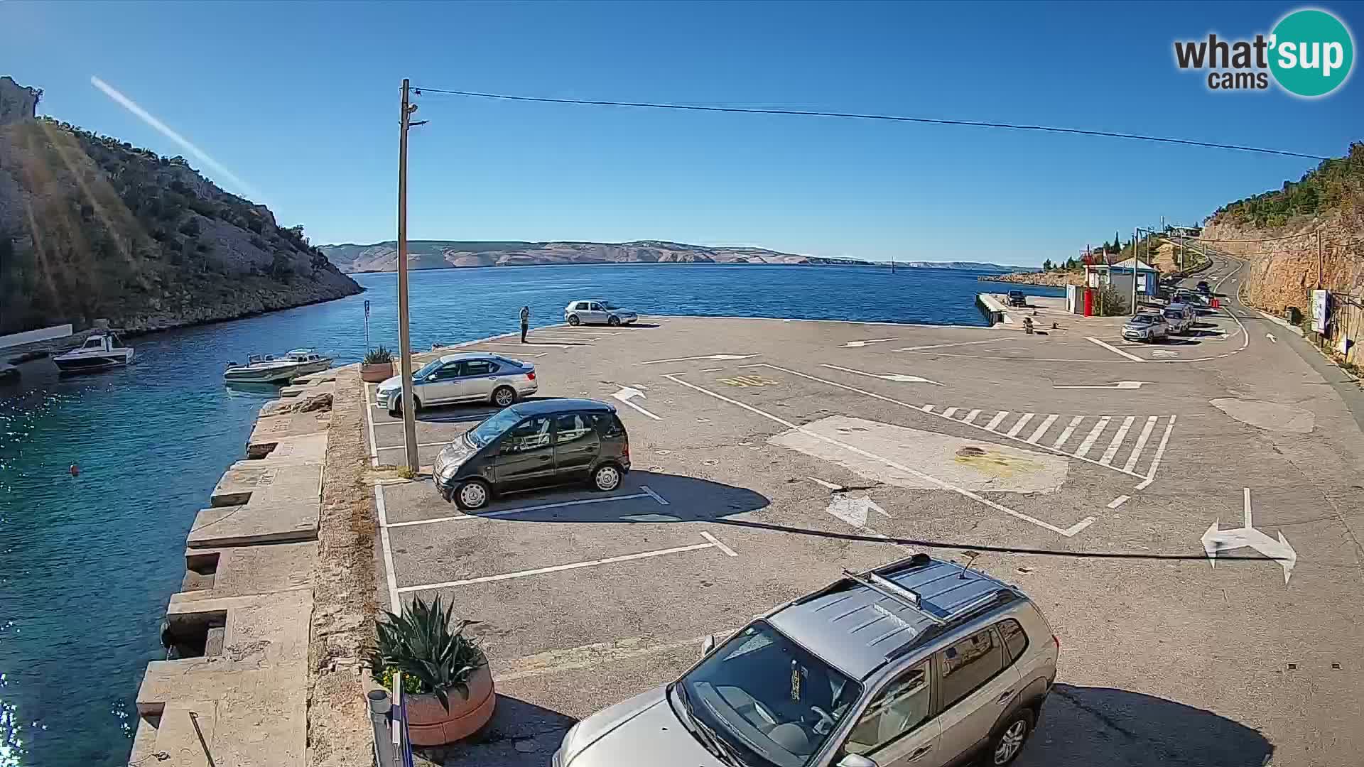 Webcam Fährhafen Prizna – zur Insel Pag