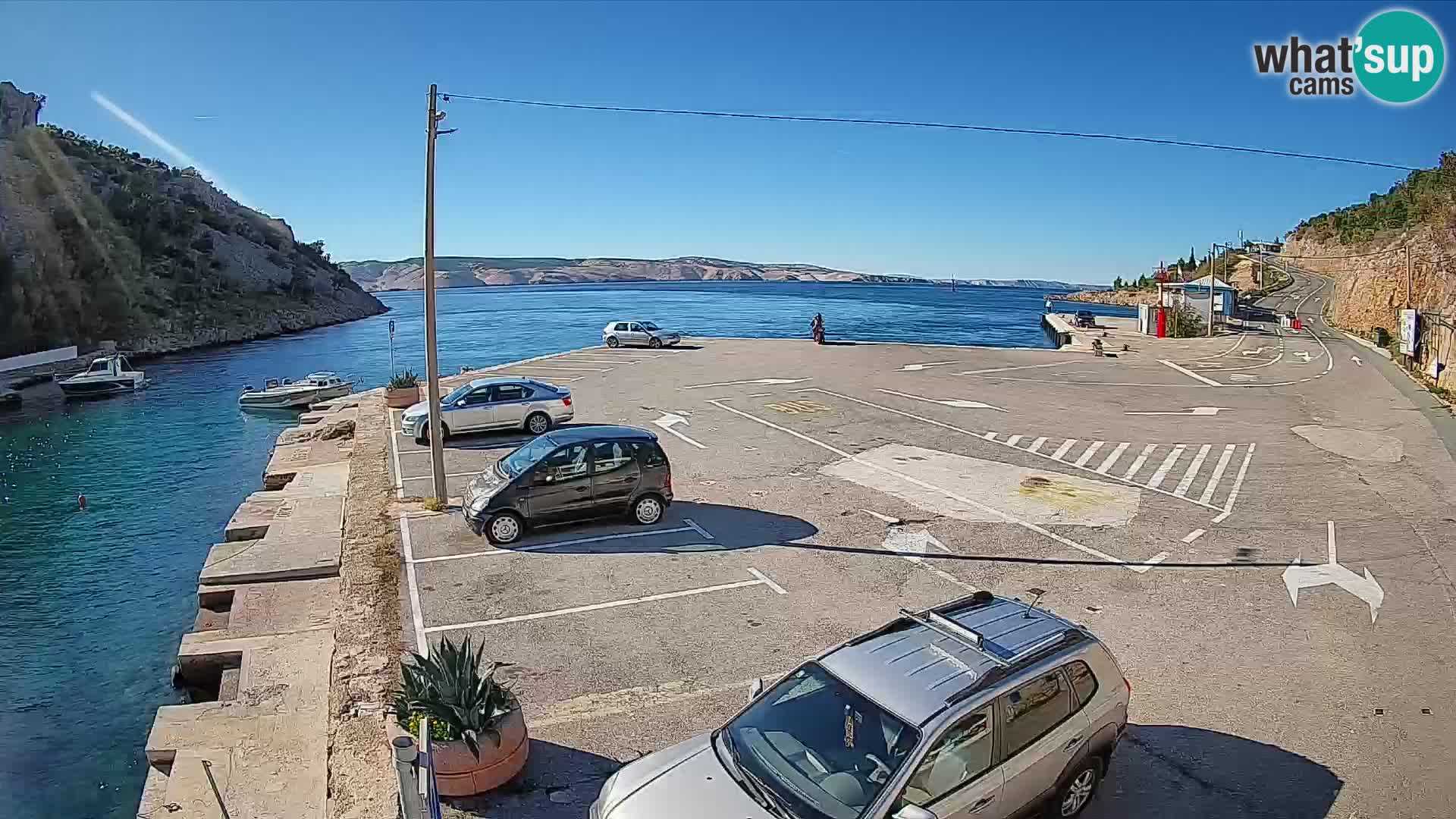 Webcam Fährhafen Prizna – zur Insel Pag