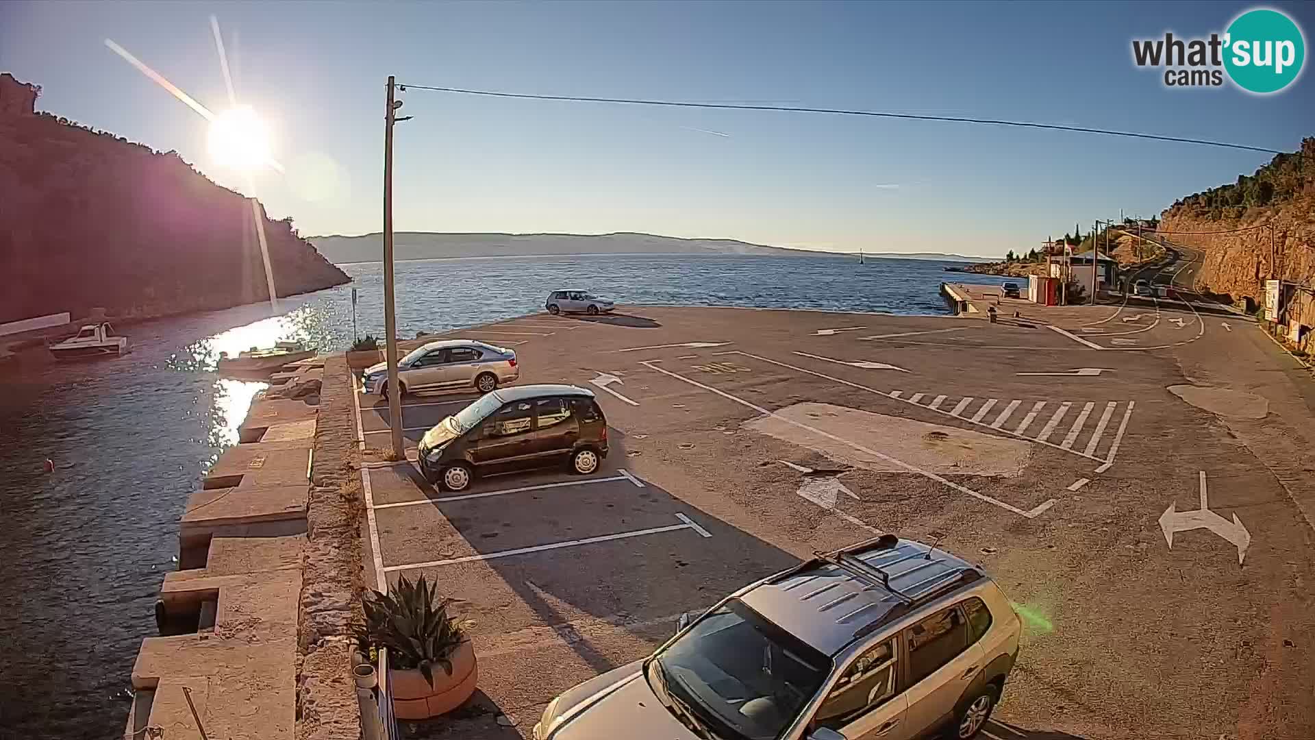 Webcam Fährhafen Prizna – zur Insel Pag