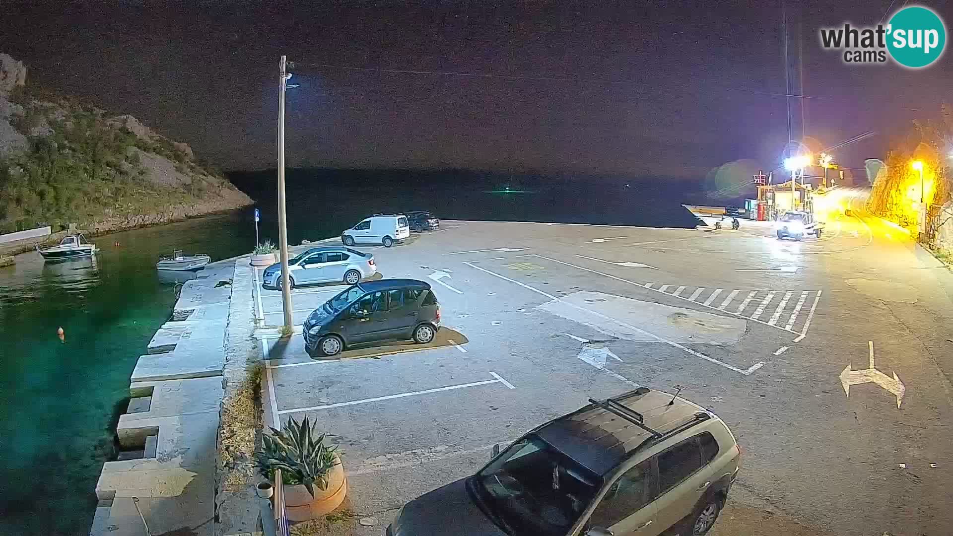 Webcam port de ferry de Prizna – vers l’île de Pag