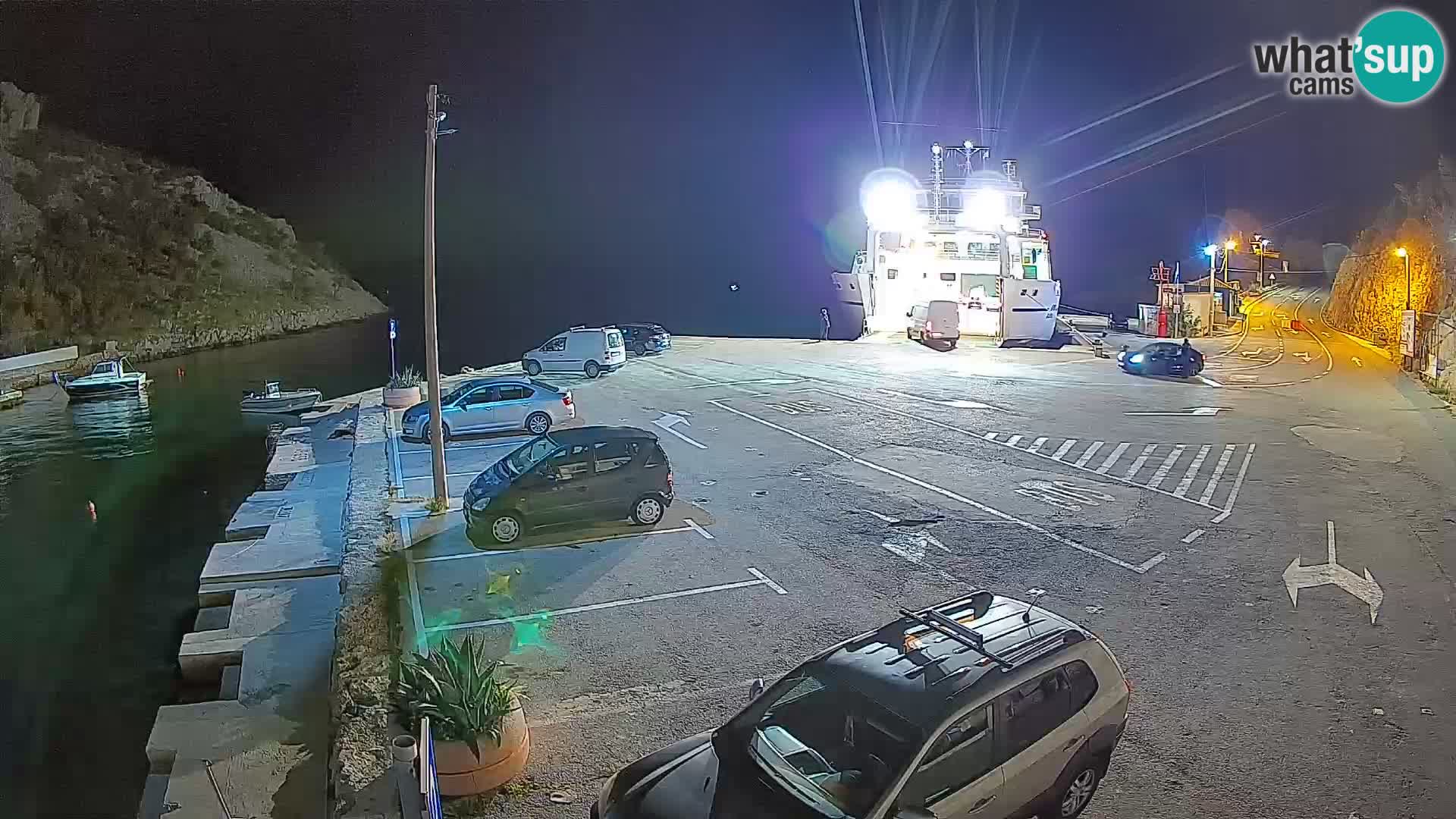 Webcam Fährhafen Prizna – zur Insel Pag