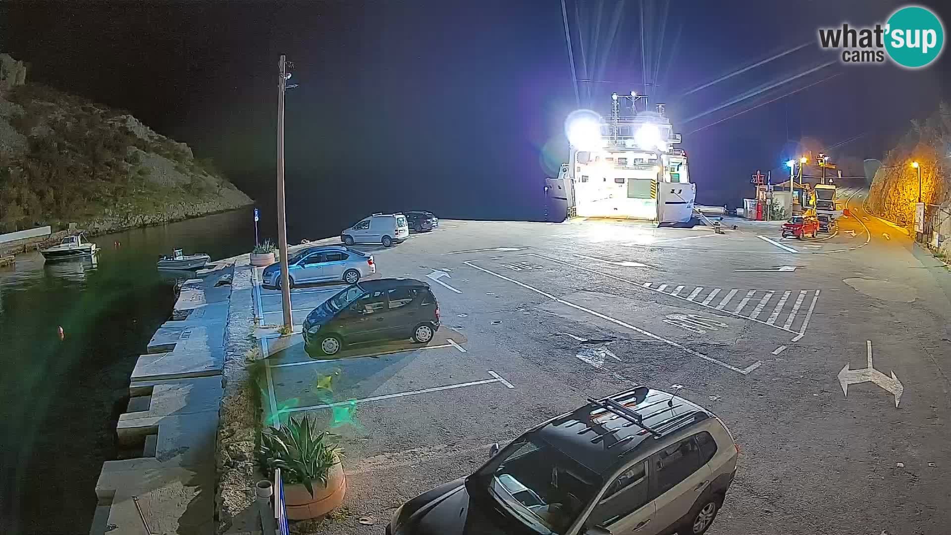 Webcam port de ferry de Prizna – vers l’île de Pag