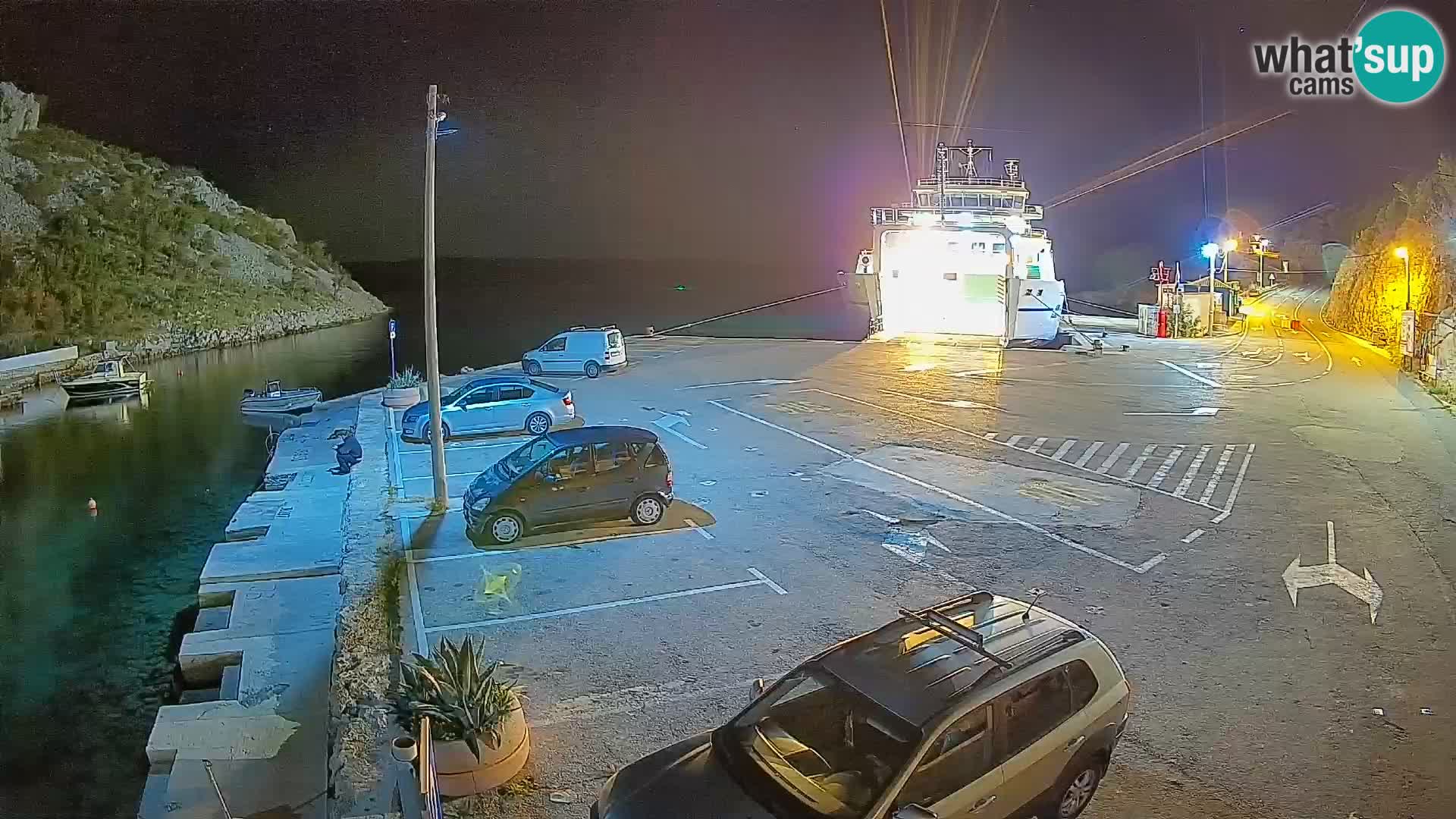 Webcam Prizna ferry port to Pag island