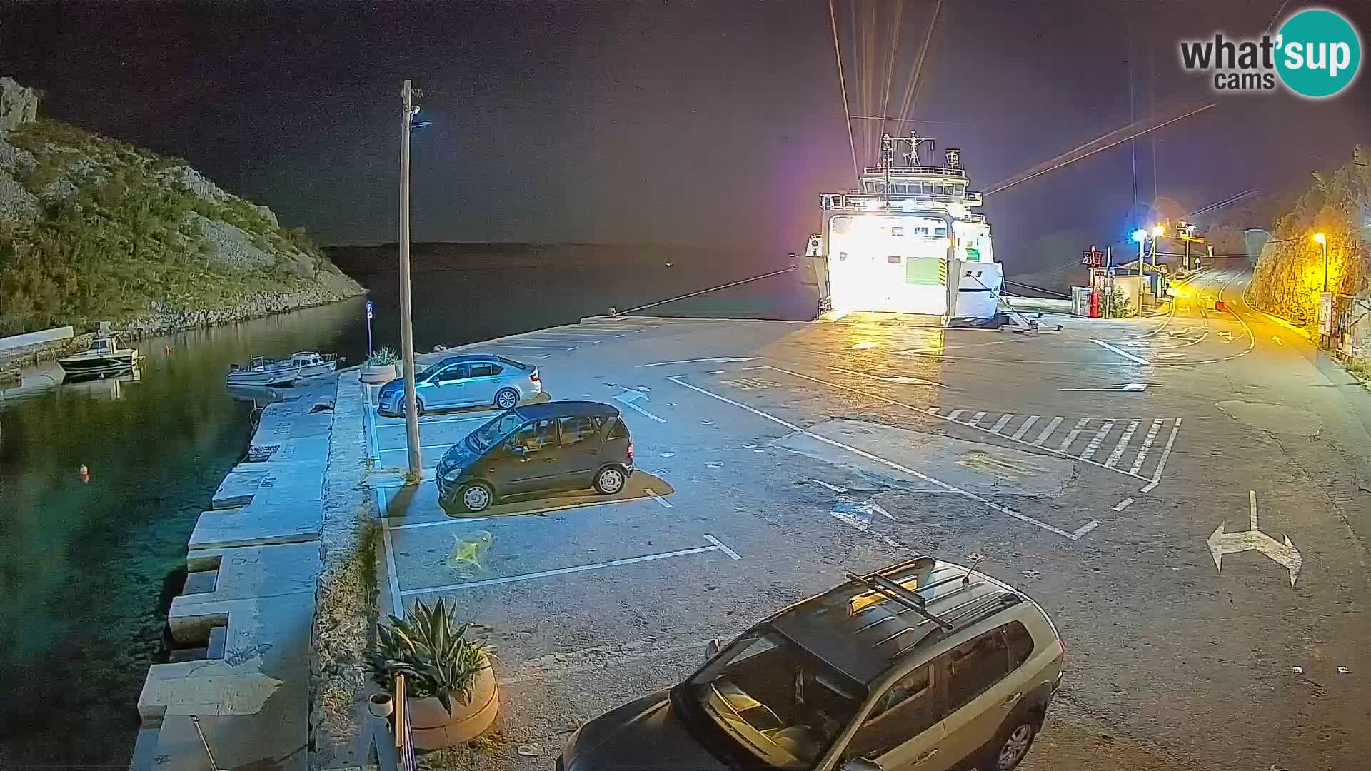 Webcam Fährhafen Prizna – zur Insel Pag