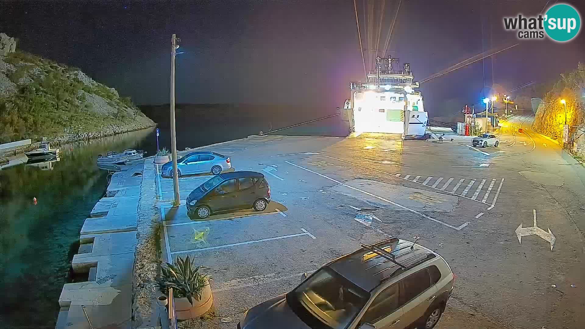 Webcam Fährhafen Prizna – zur Insel Pag