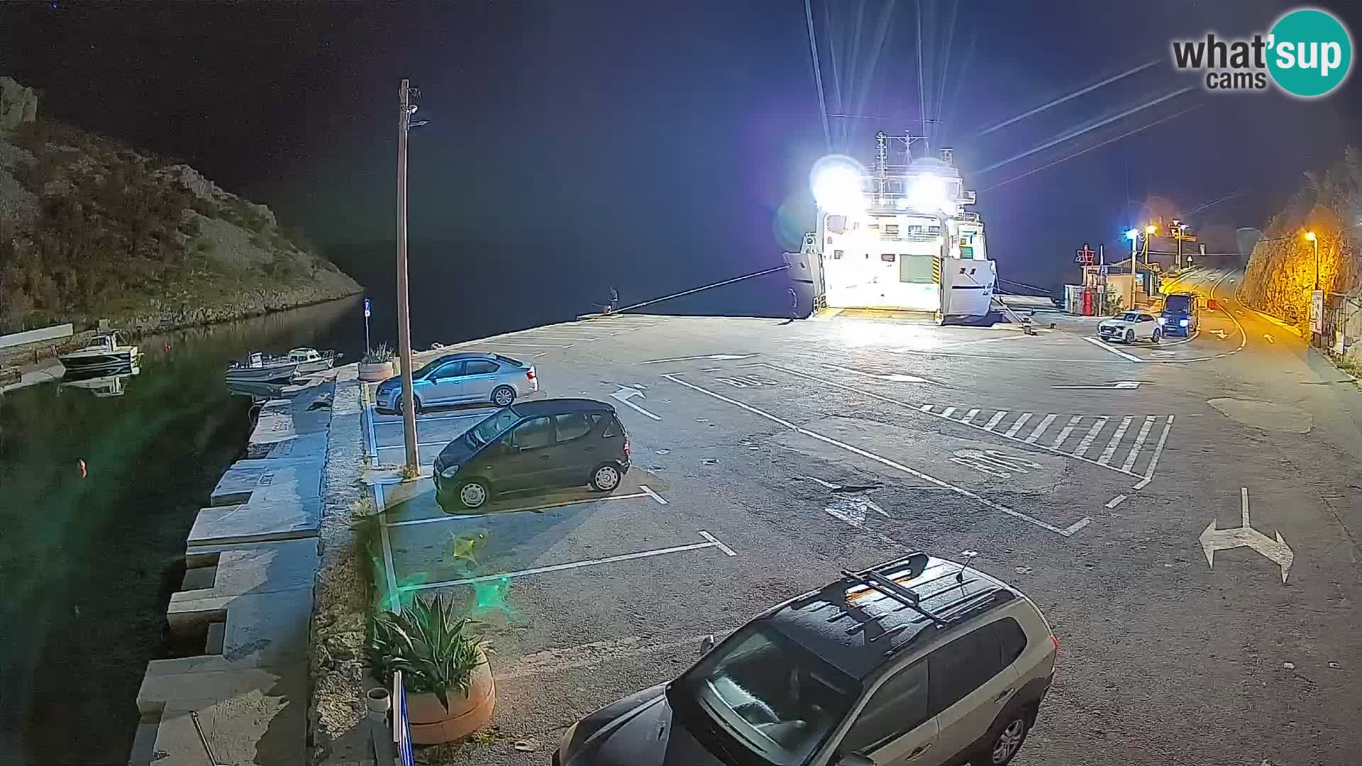 Webcam Fährhafen Prizna – zur Insel Pag