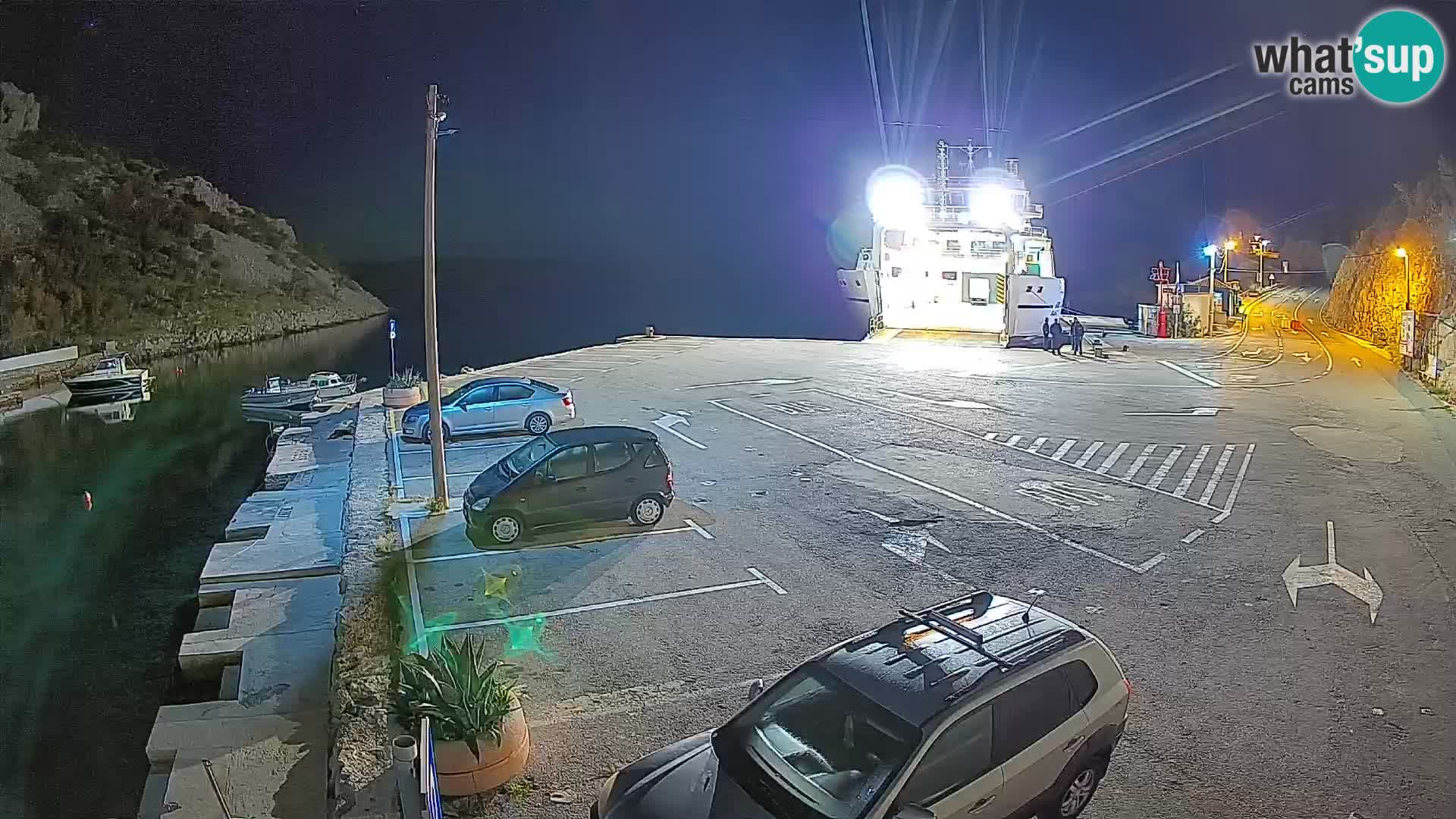 Webcam Prizna ferry port to Pag island