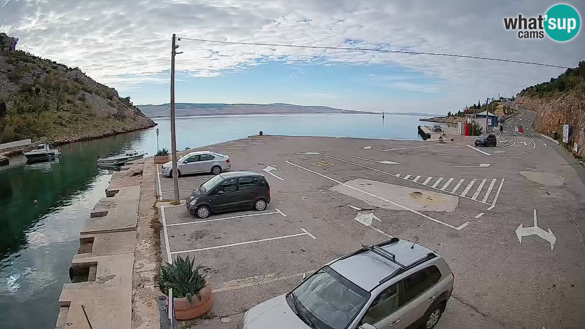 Webcam Fährhafen Prizna – zur Insel Pag