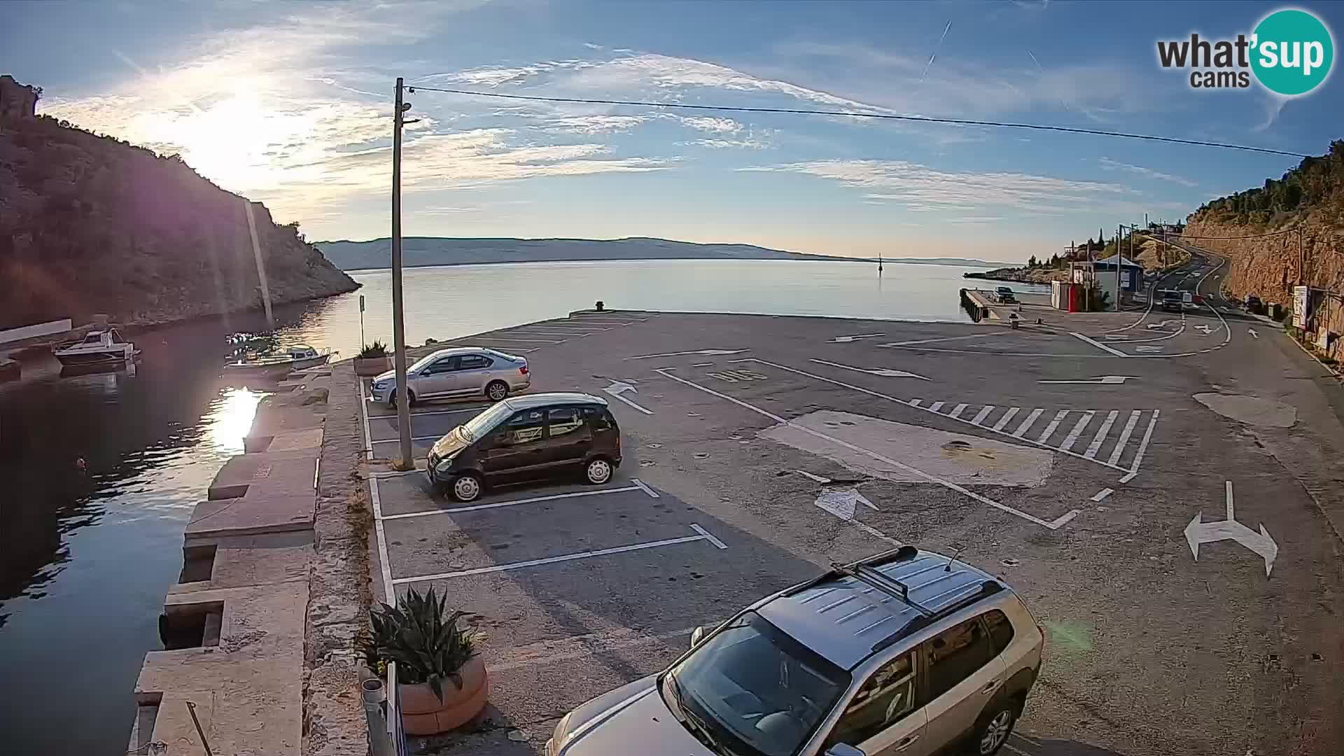 Webcam Prizna ferry port to Pag island