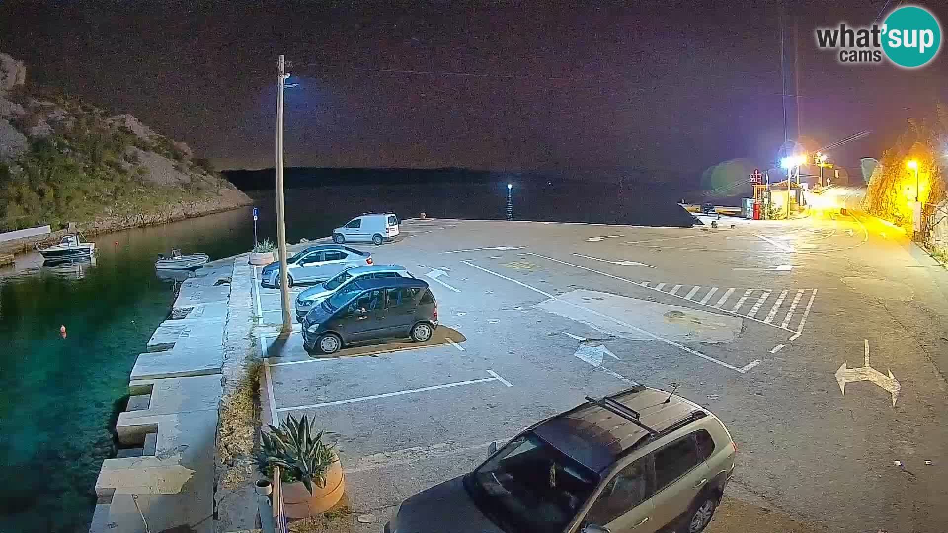 Webcam Prizna ferry port to Pag island