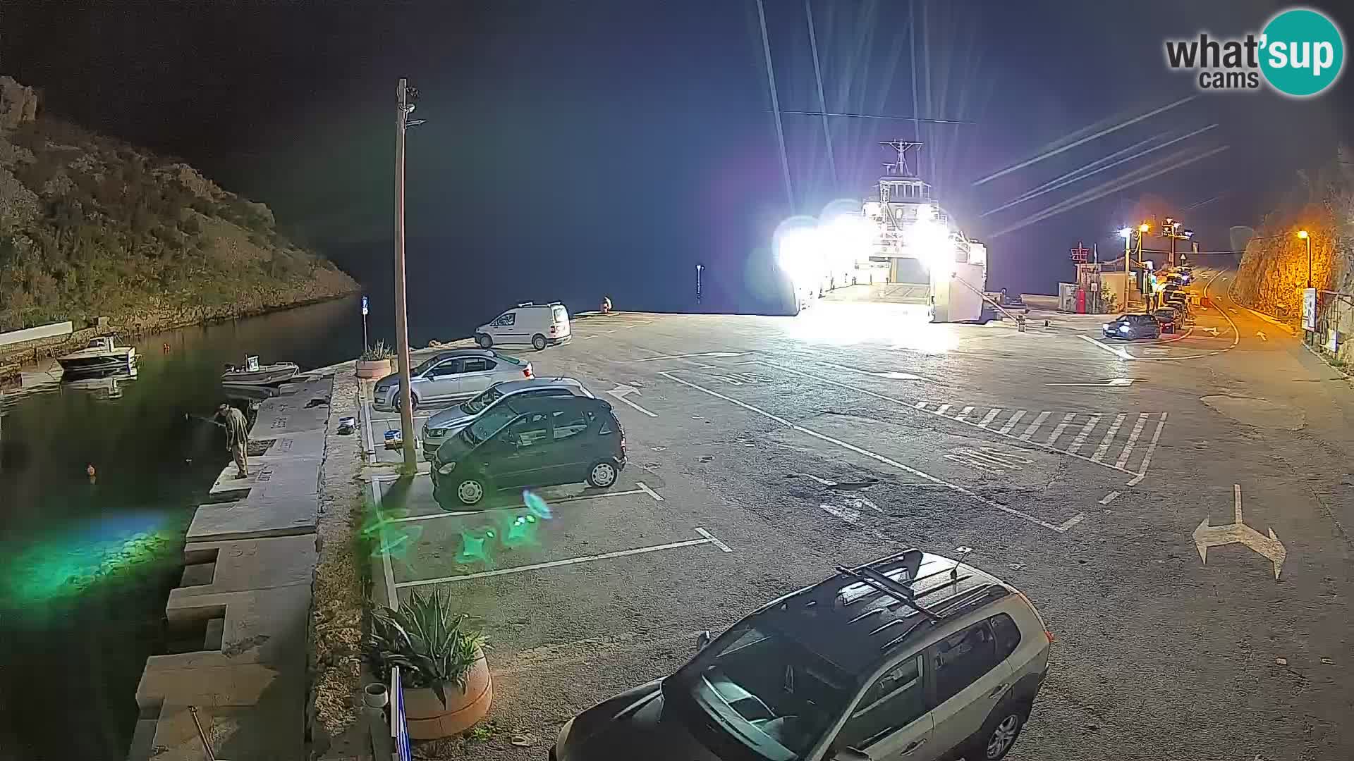 Webcam Prizna ferry port to Pag island