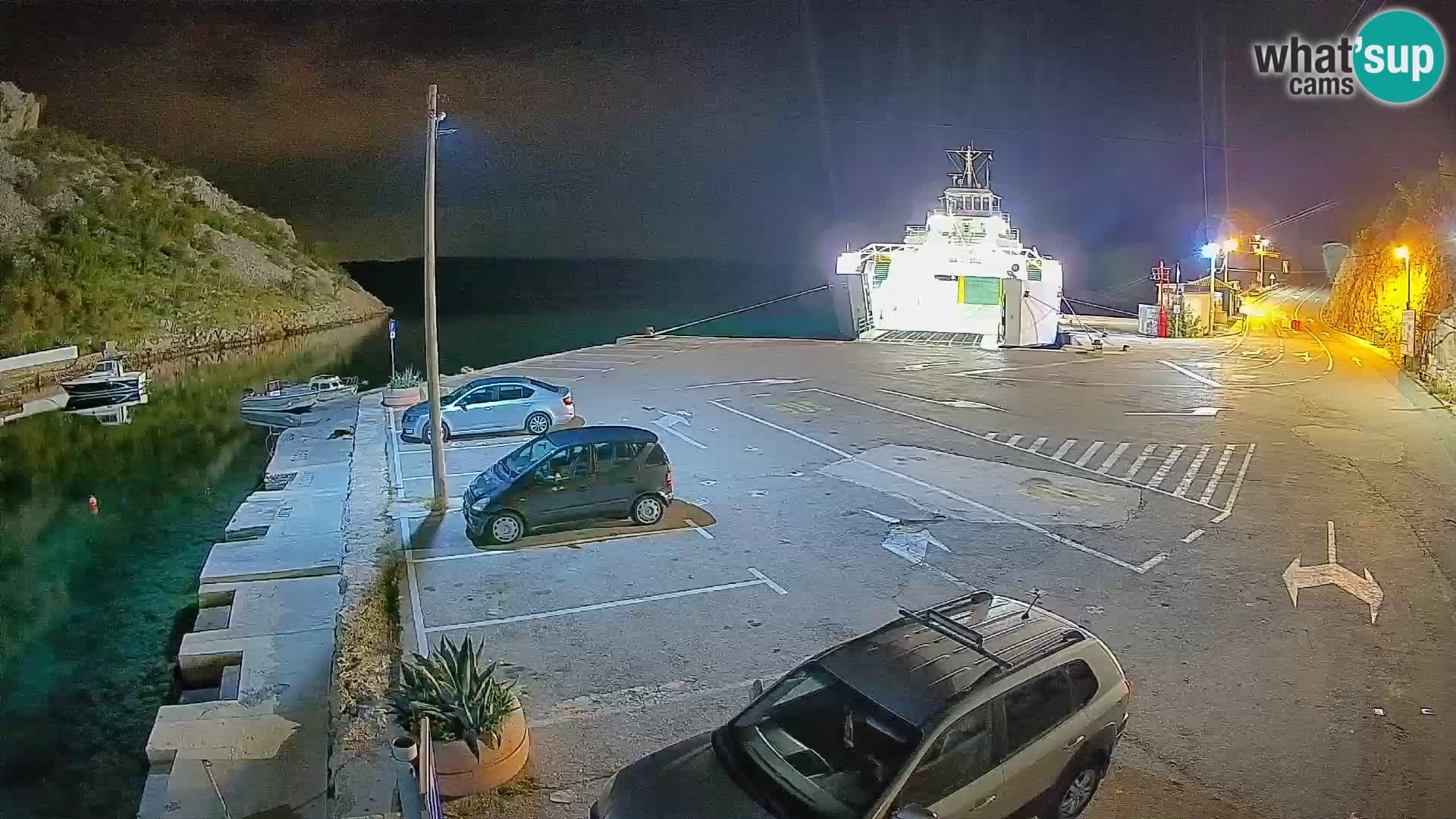 Webcam Fährhafen Prizna – zur Insel Pag
