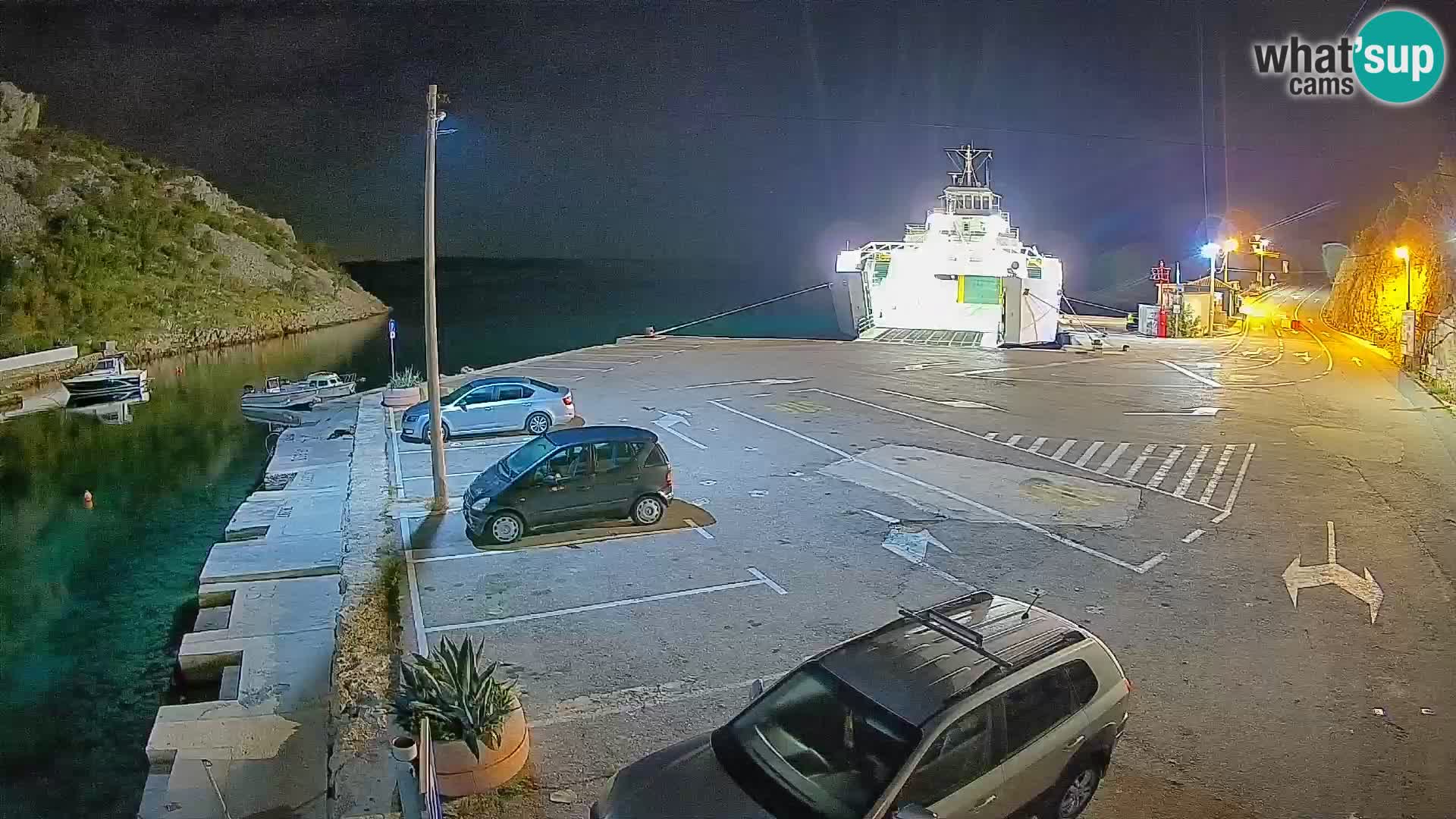 Webcam Prizna ferry port to Pag island