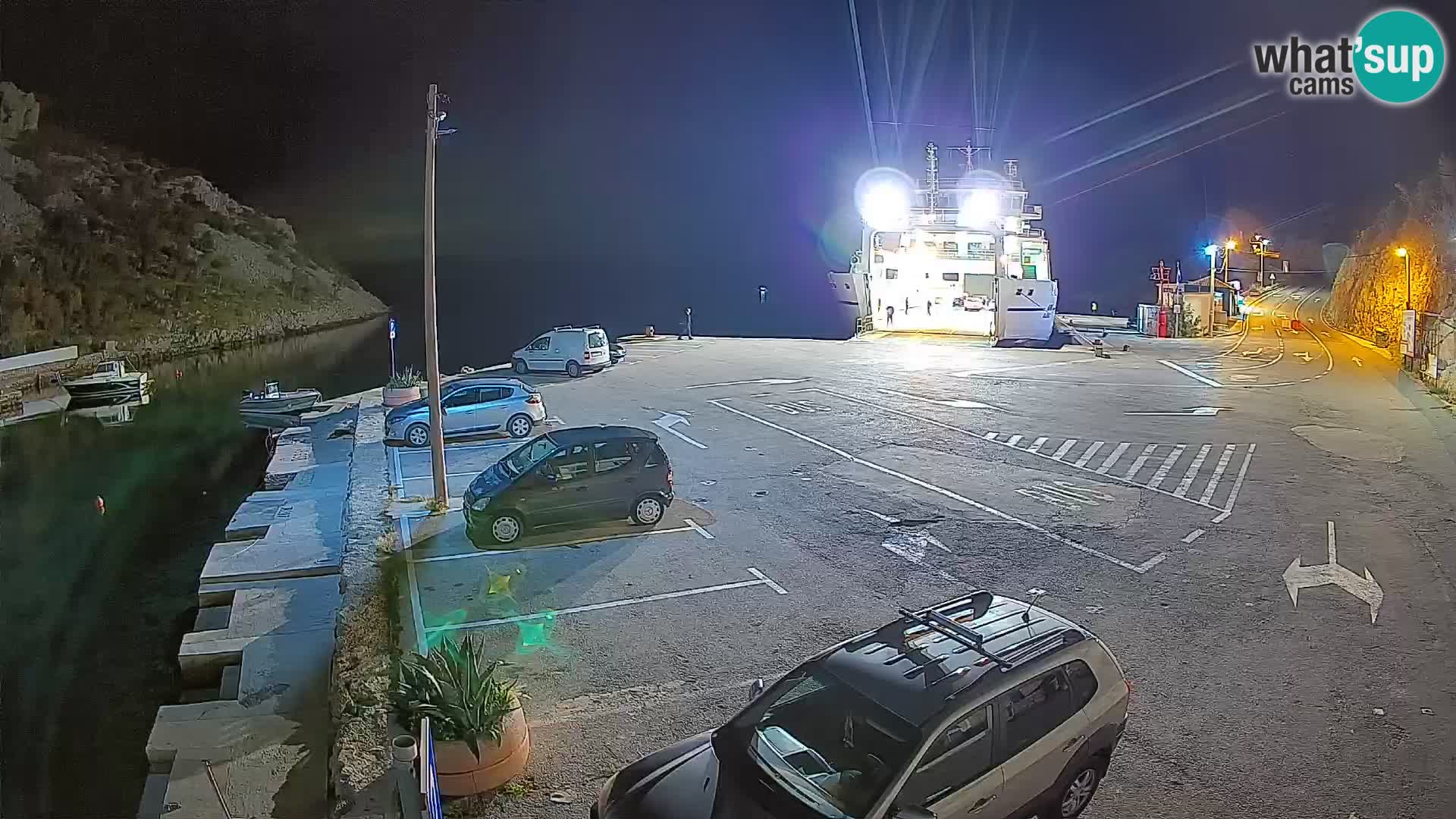 Webcam Fährhafen Prizna – zur Insel Pag