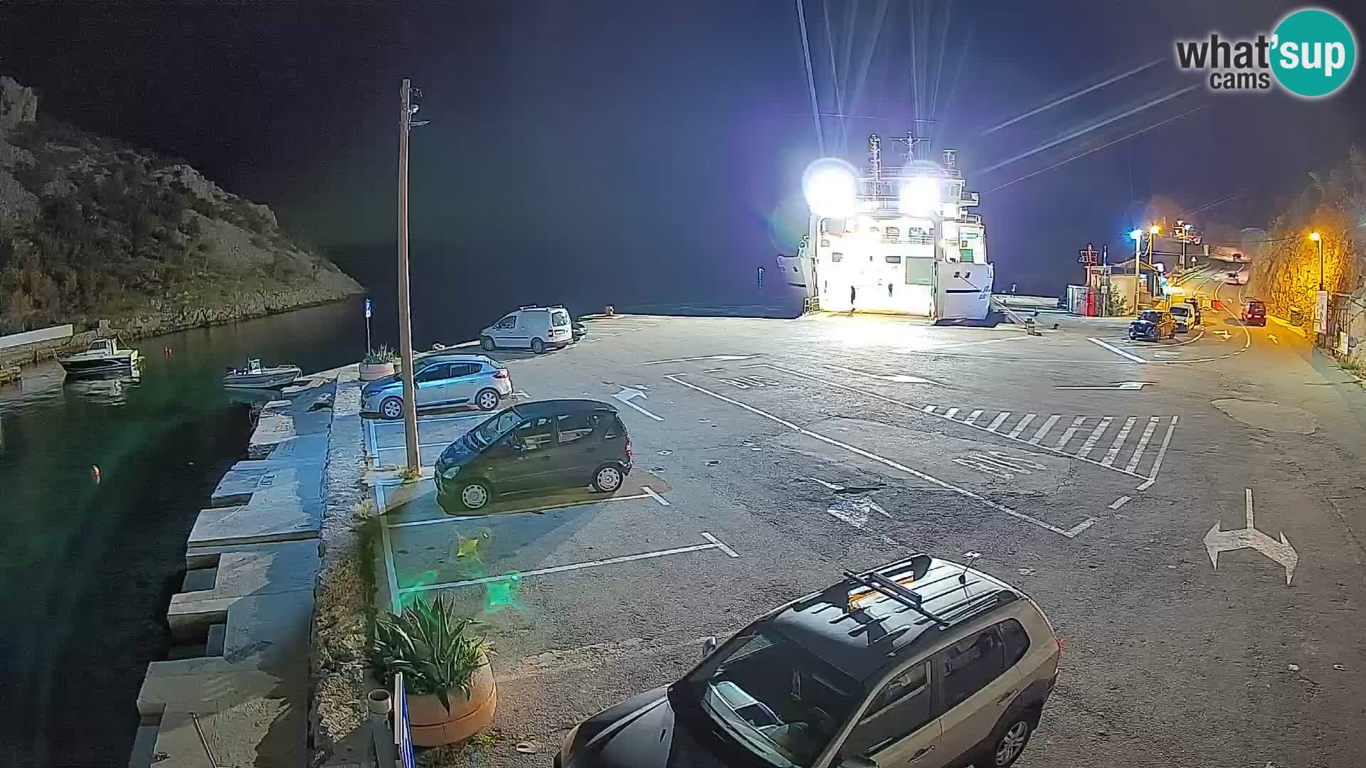 Webcam Fährhafen Prizna – zur Insel Pag