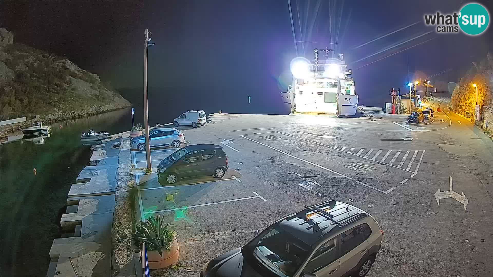 Webcam Prizna ferry port to Pag island