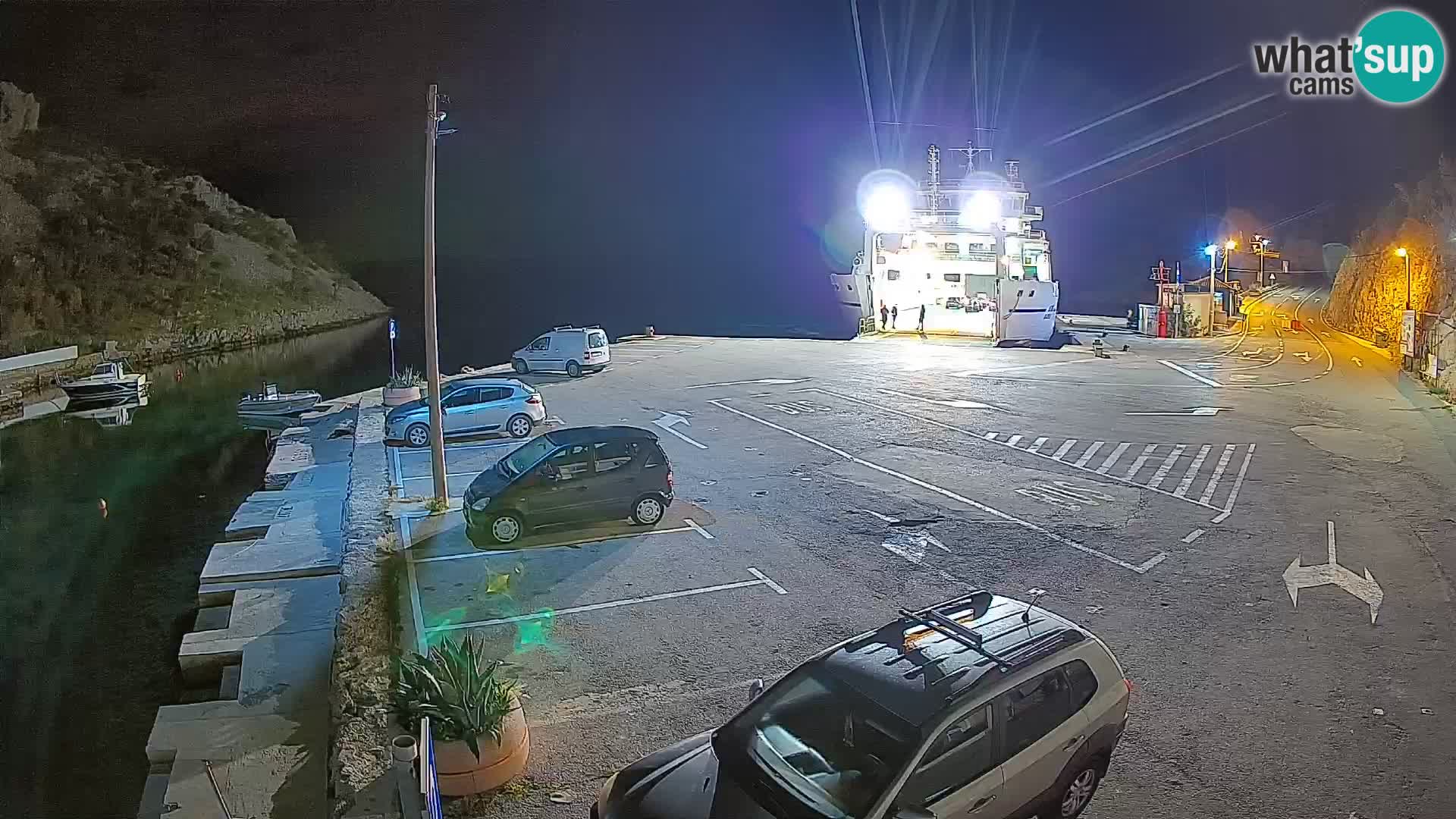 Webcam Prizna ferry port to Pag island