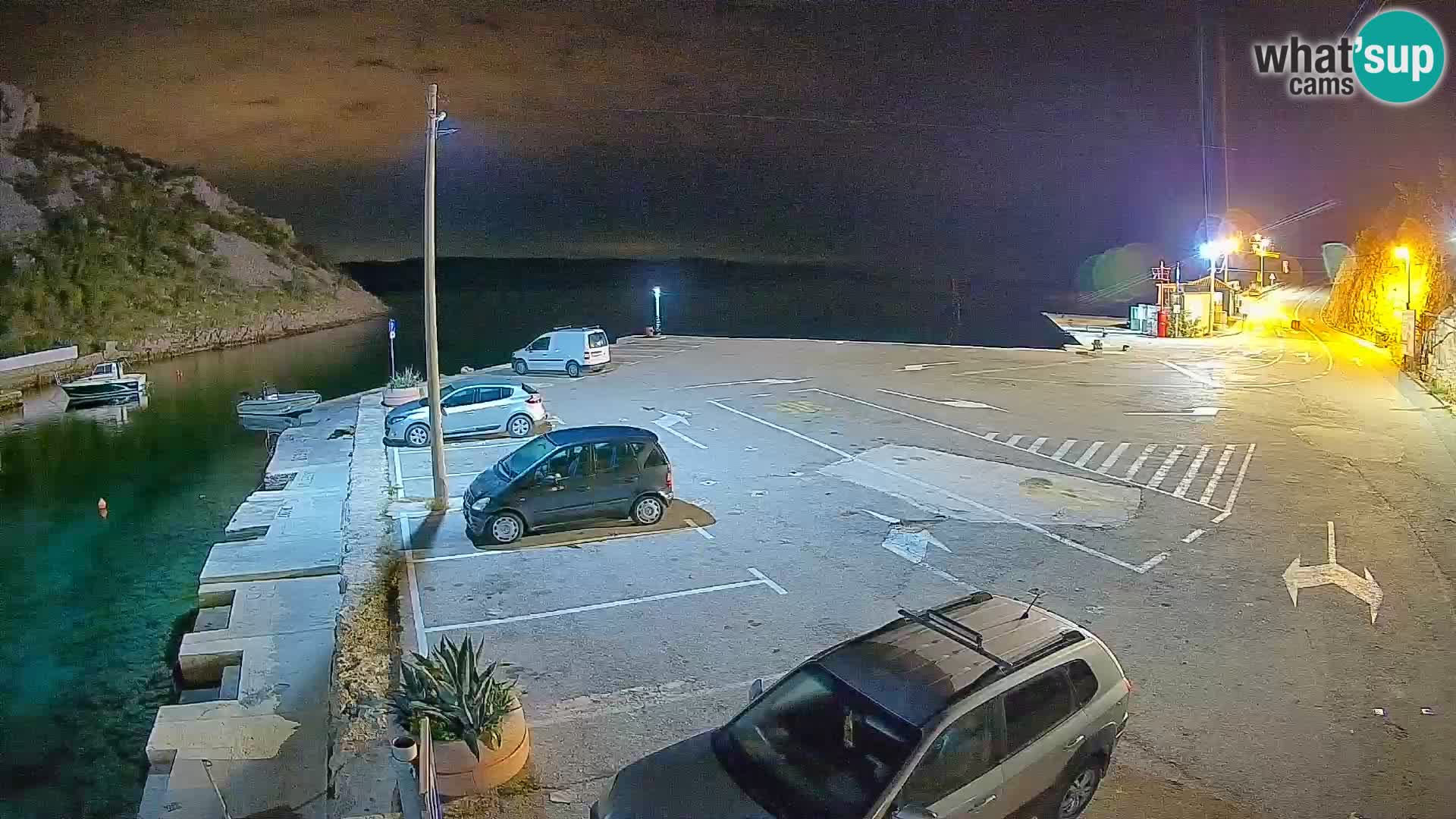 Webcam Prizna ferry port to Pag island