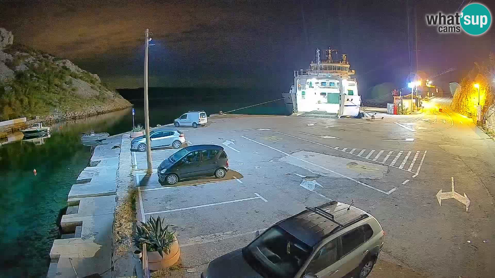 Webcam Fährhafen Prizna – zur Insel Pag