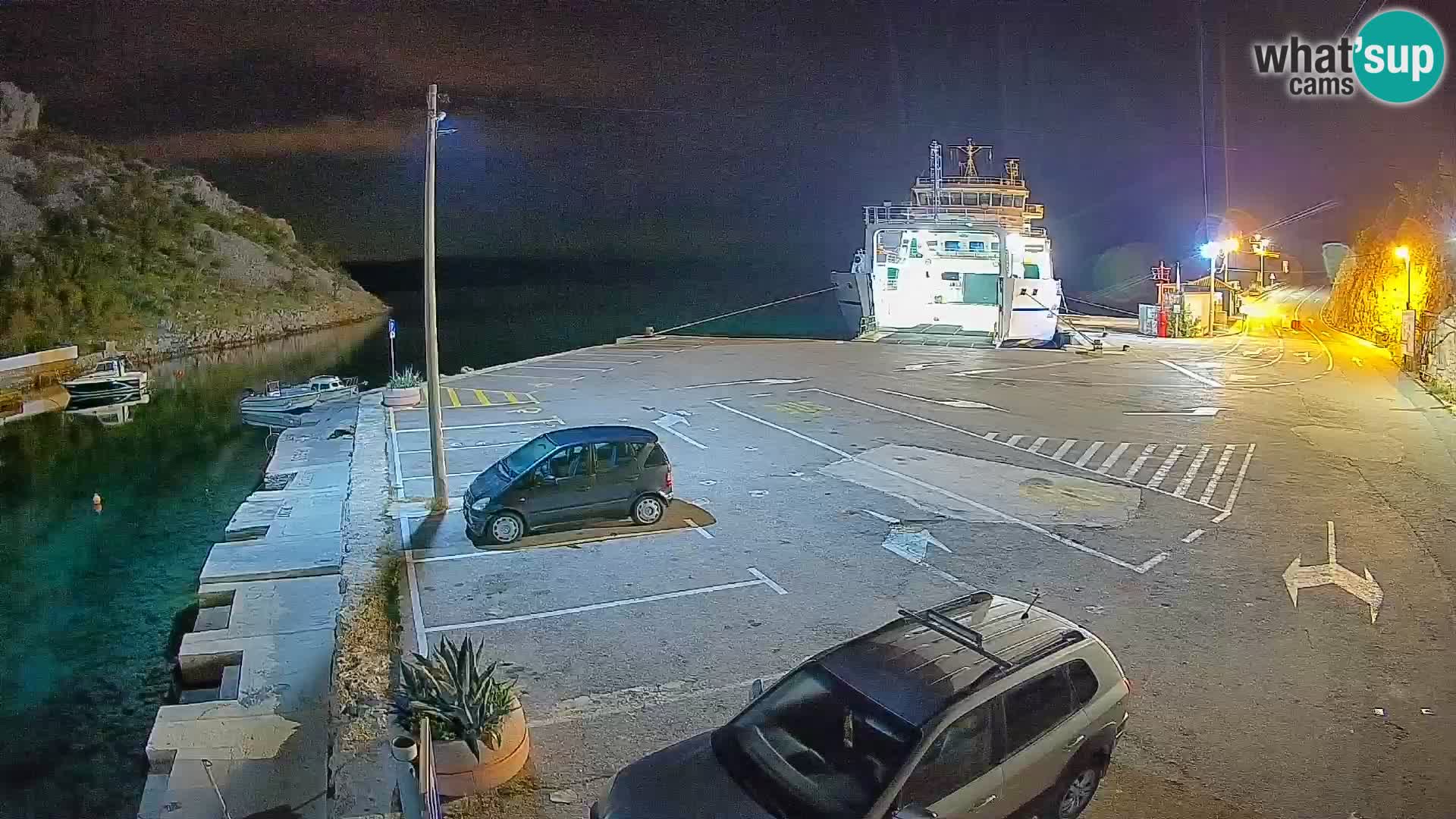 Webcam Prizna ferry port to Pag island