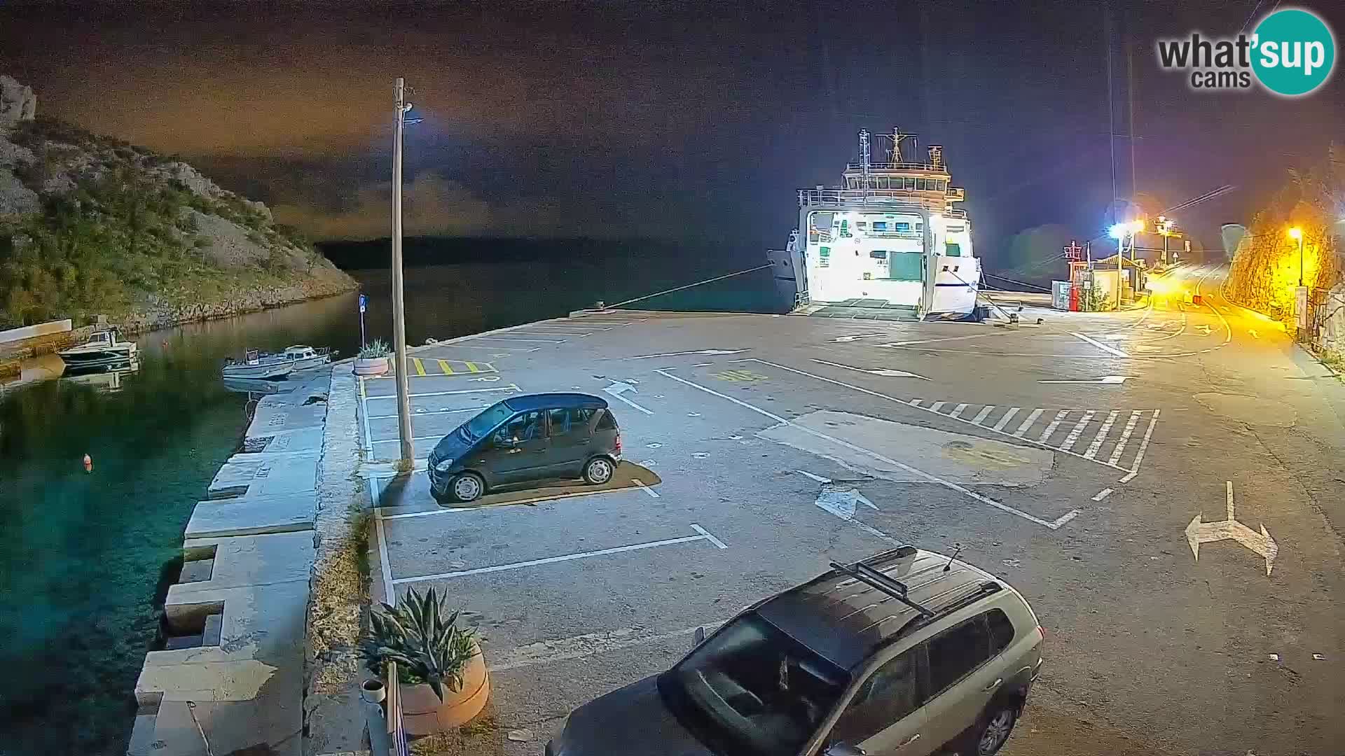 Webcam Fährhafen Prizna – zur Insel Pag