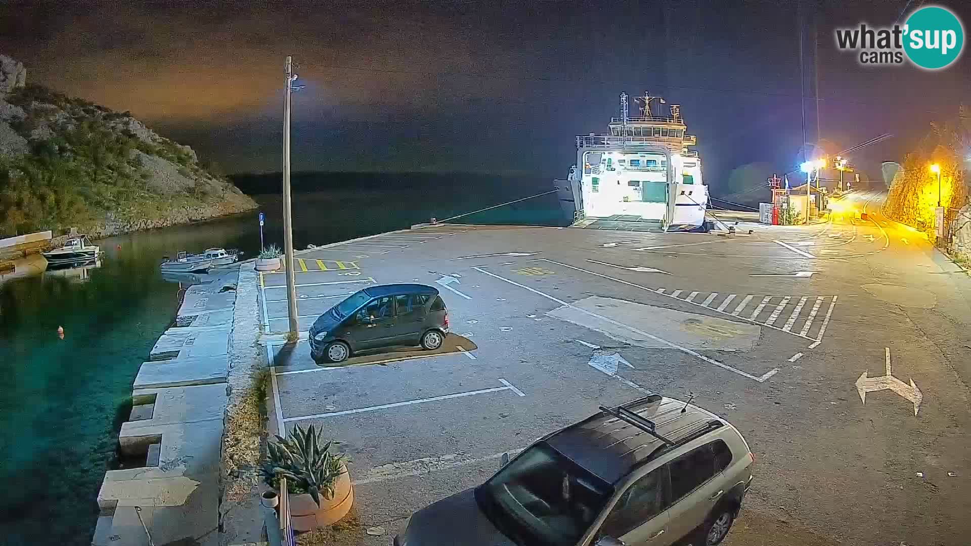 Webcam Fährhafen Prizna – zur Insel Pag