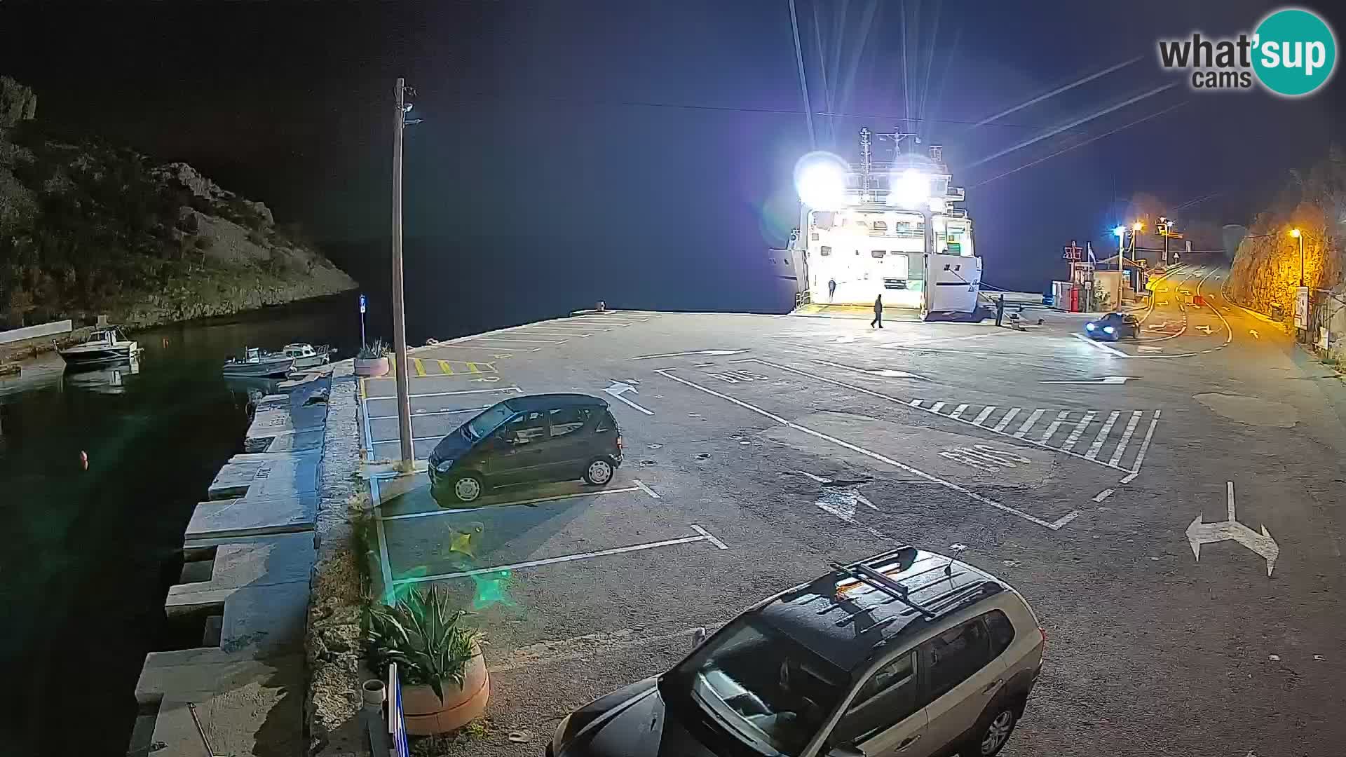 Webcam port de ferry de Prizna – vers l’île de Pag