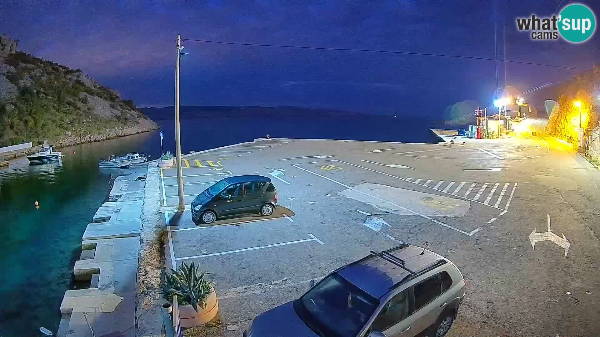 Webcam Fährhafen Prizna – zur Insel Pag